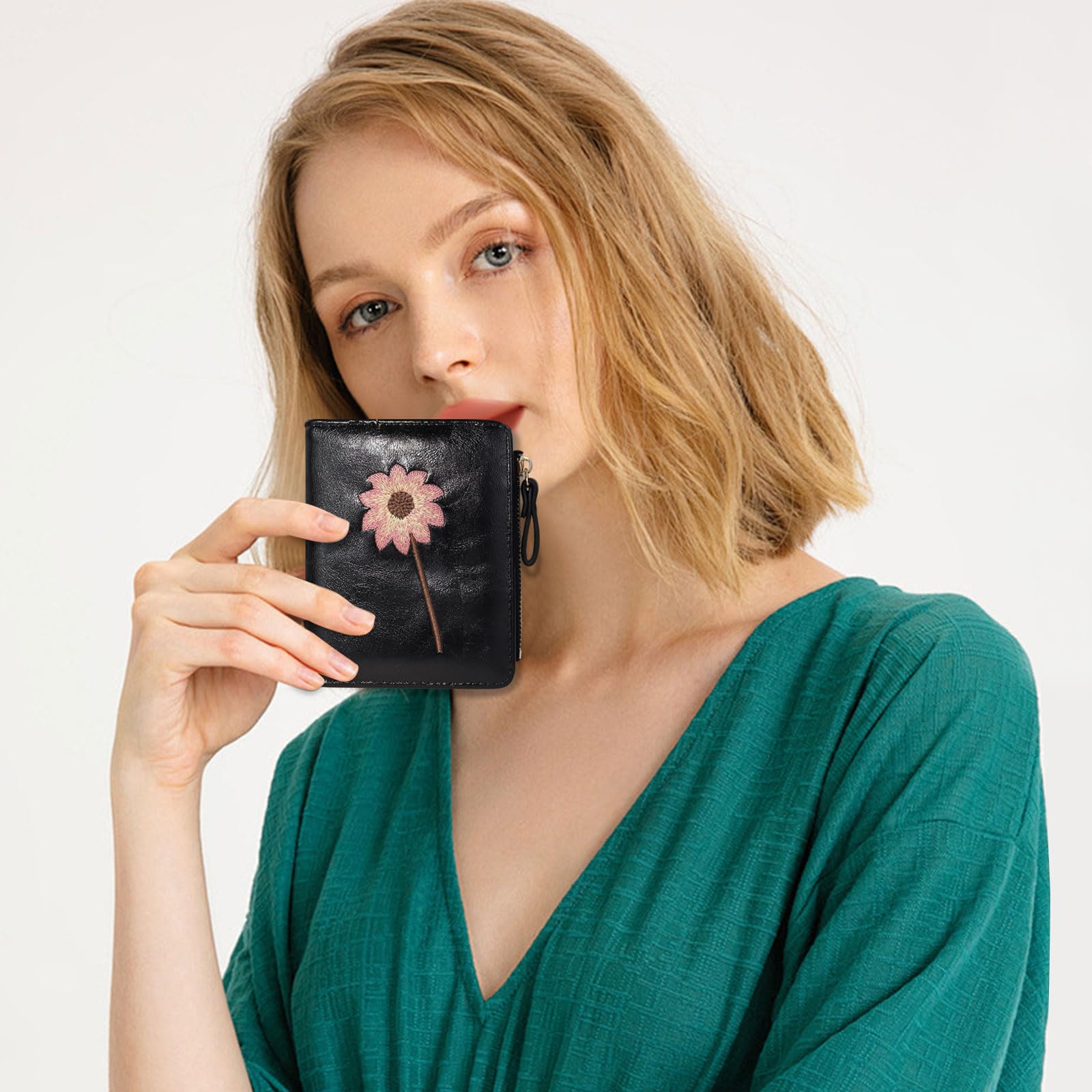 adistylinno-women-s-wallet-petit-portefeuille-floral-6-cartes image 6