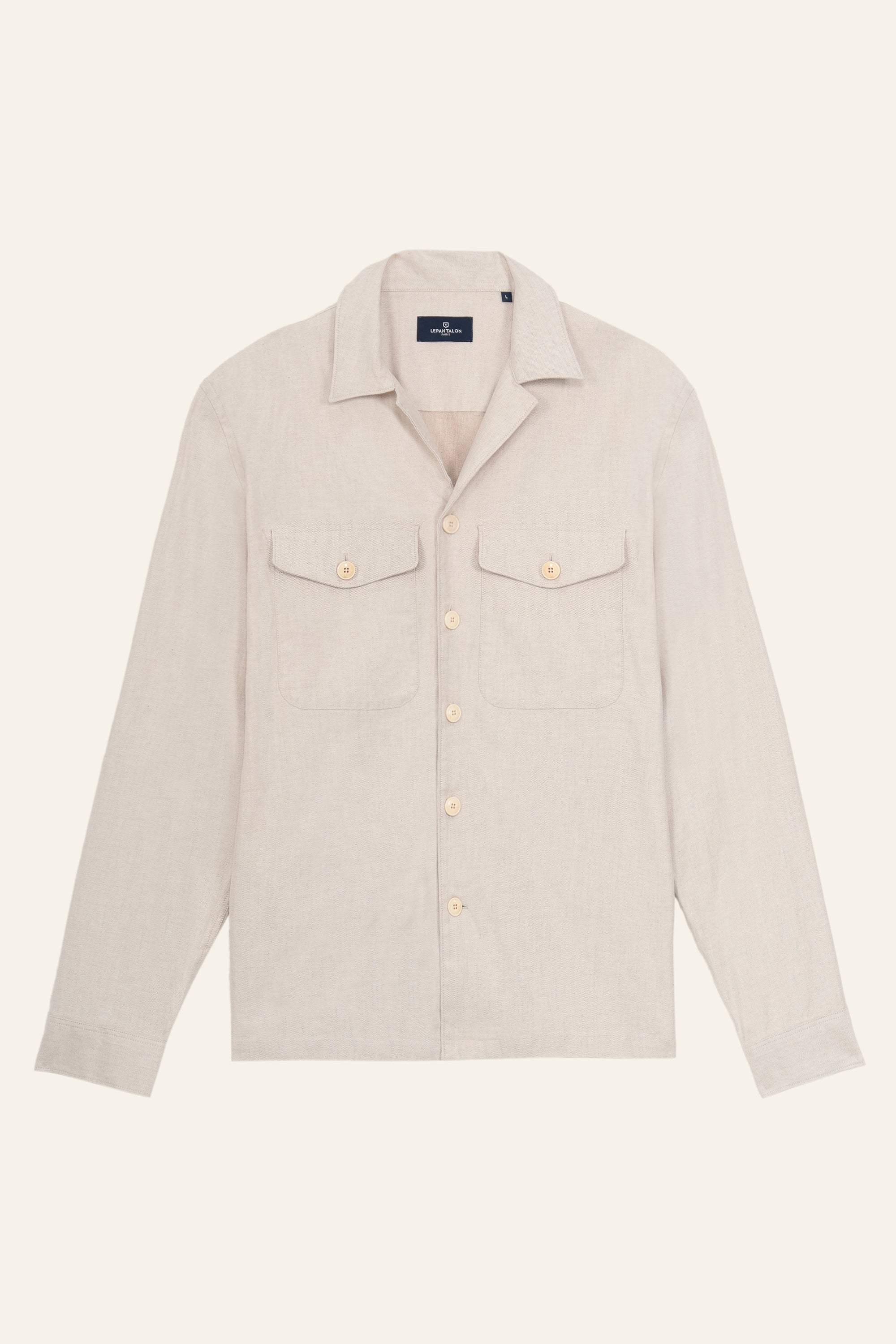 le-pantalon-overshirts-homme-surchemise-coton-lin-cru image 1