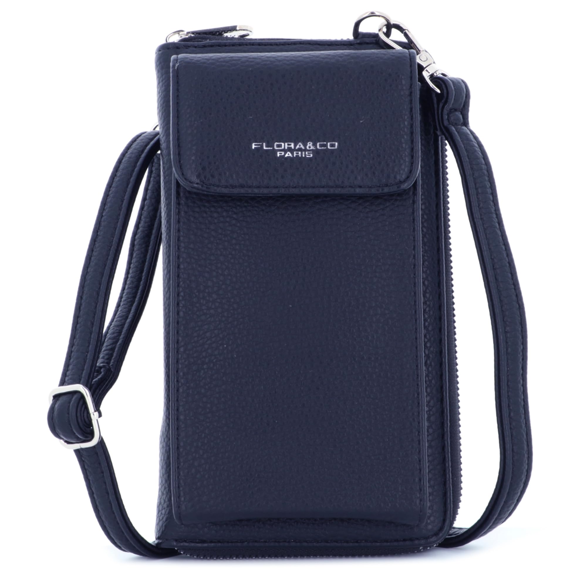flora-co-pochettes-t-l-phones-pochette-t-l-phone-bleu-marine-simil image 1