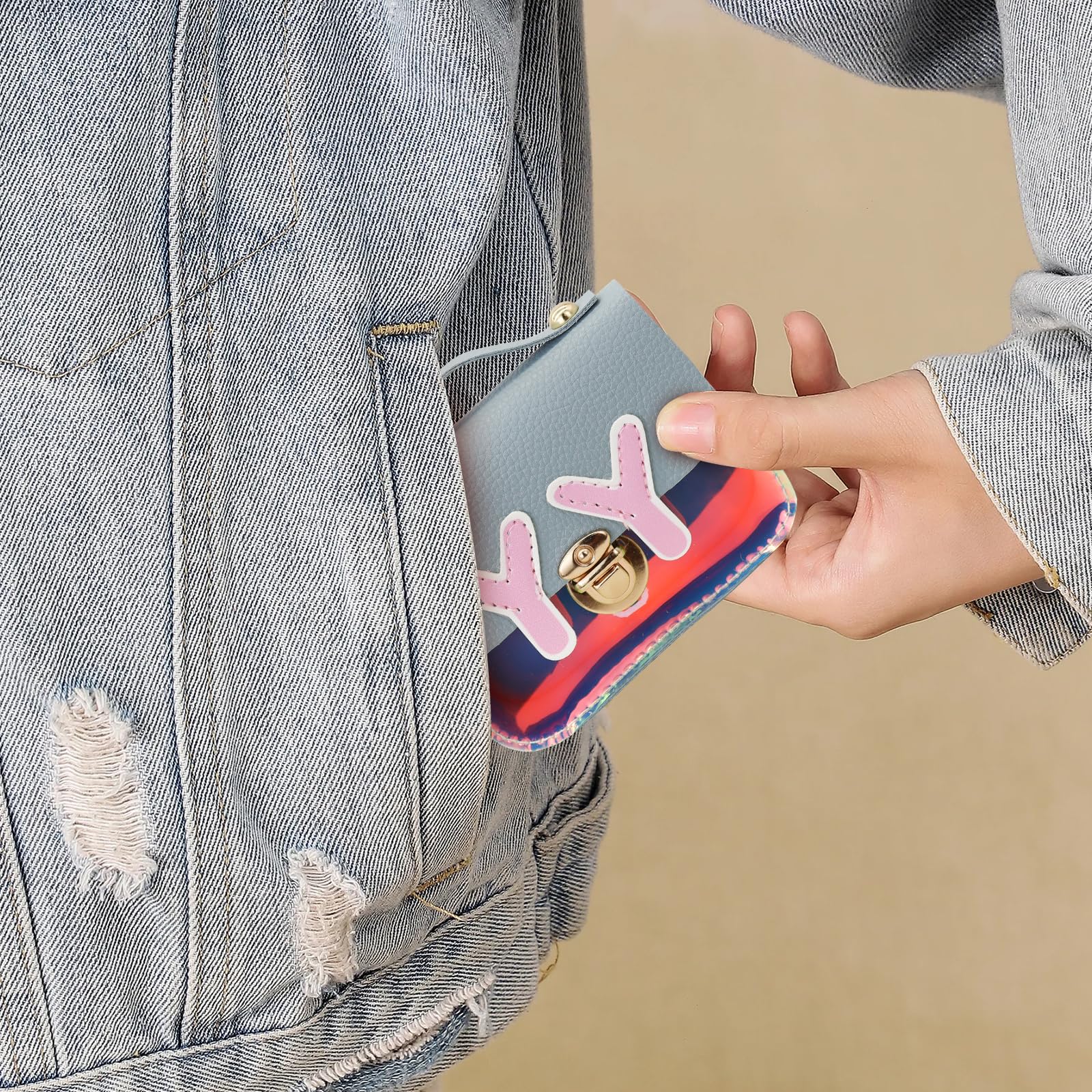 adistylinno-women-s-wallet-mini-portefeuille-bleu-porte-cl-s image 7