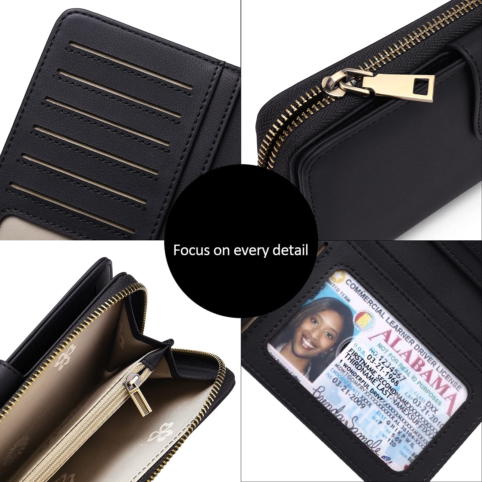 gaekeao-large-wallet-portefeuille-noir-14-cartes image 7