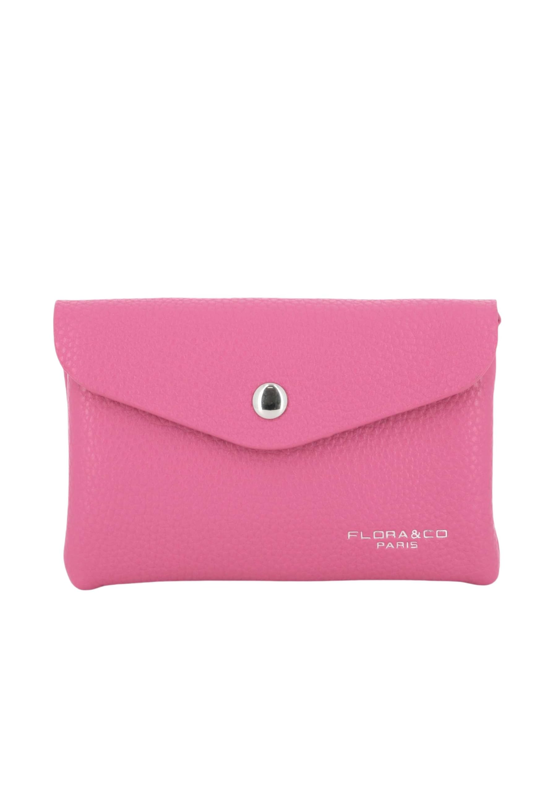 flora-co-porte-feuille-mi-long-portefeuille-fuchsia-grain image 1