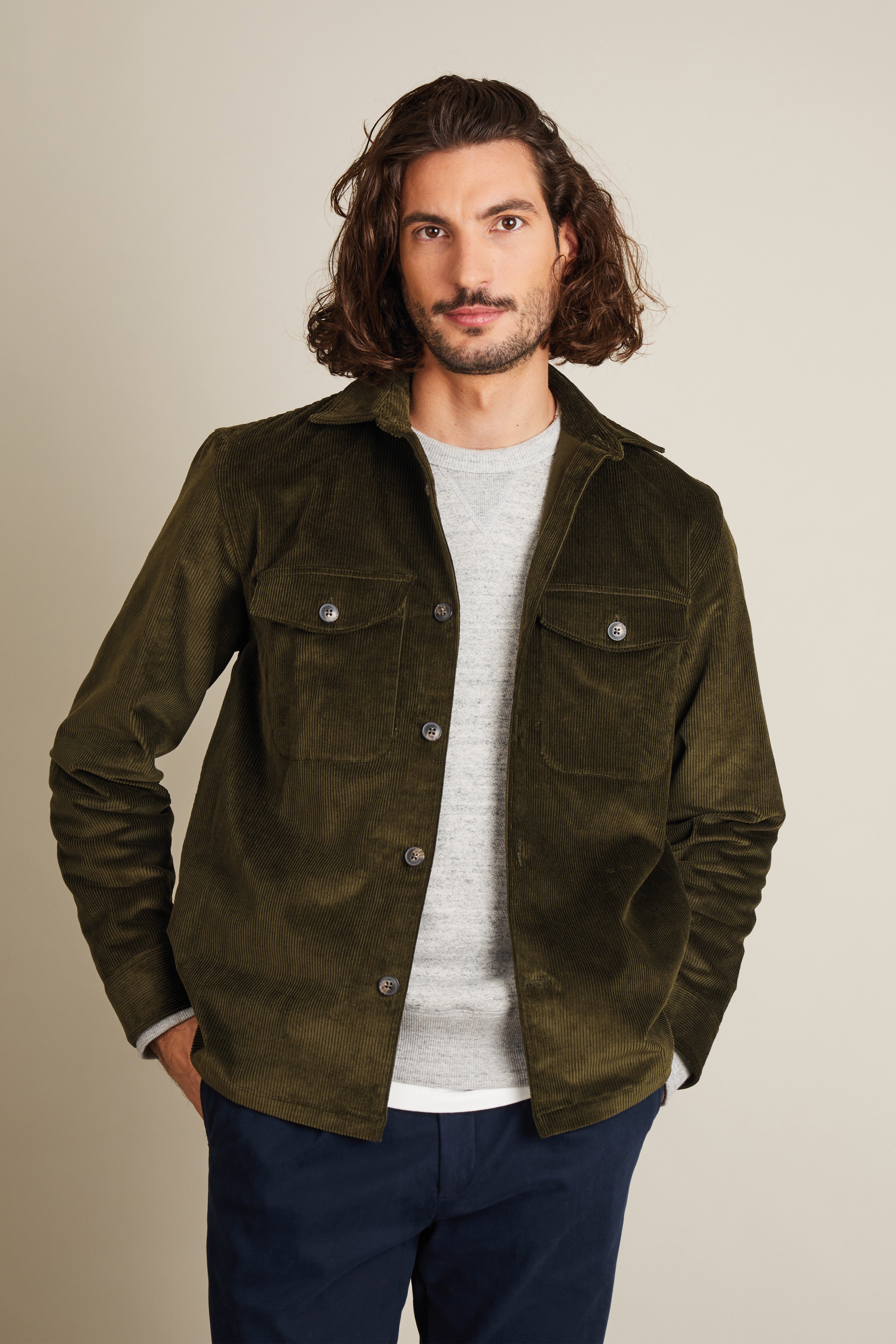 le-pantalon-surchemise-velours-kaki-overshirt-coton-chaud-xs-xxl image 8