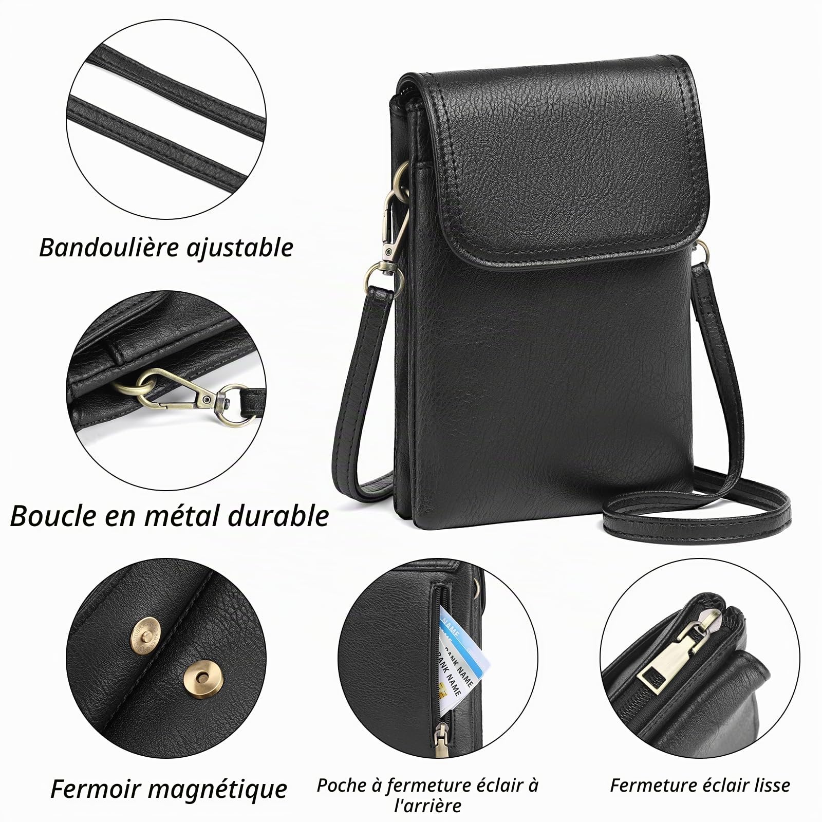gaekeao-crossbody-bag-sac-bandouli-re-femme-cuir-pochette-zipp-e image 2