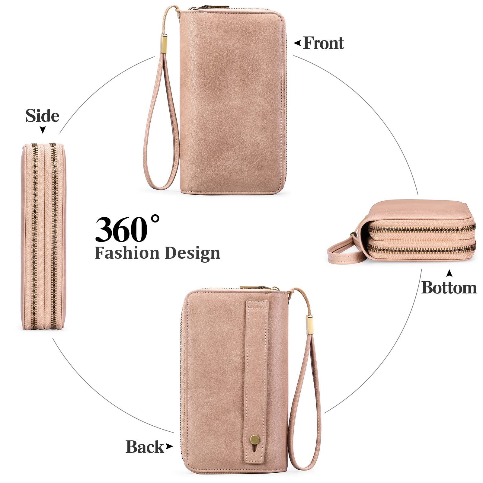 gaekeao-large-wallet-a10-retro-rose-portefeuille-cuir-rfid image 5