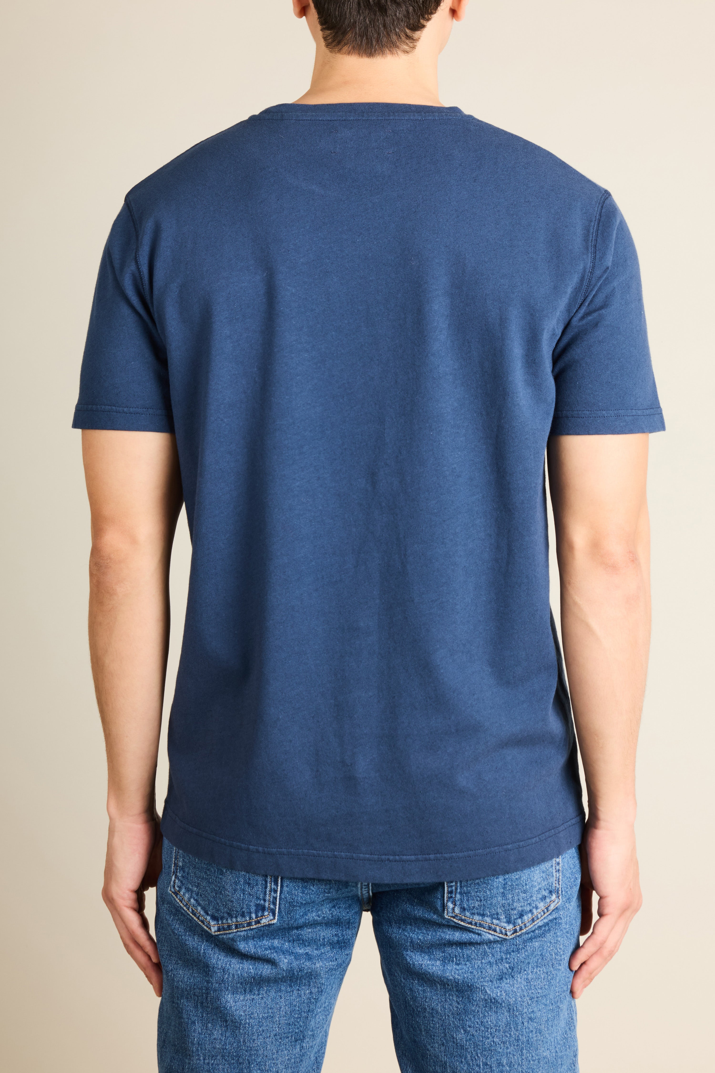 le-pantalon-t-shirts-homme-coton-lin-indigo-t-shirt-taille-m image 5