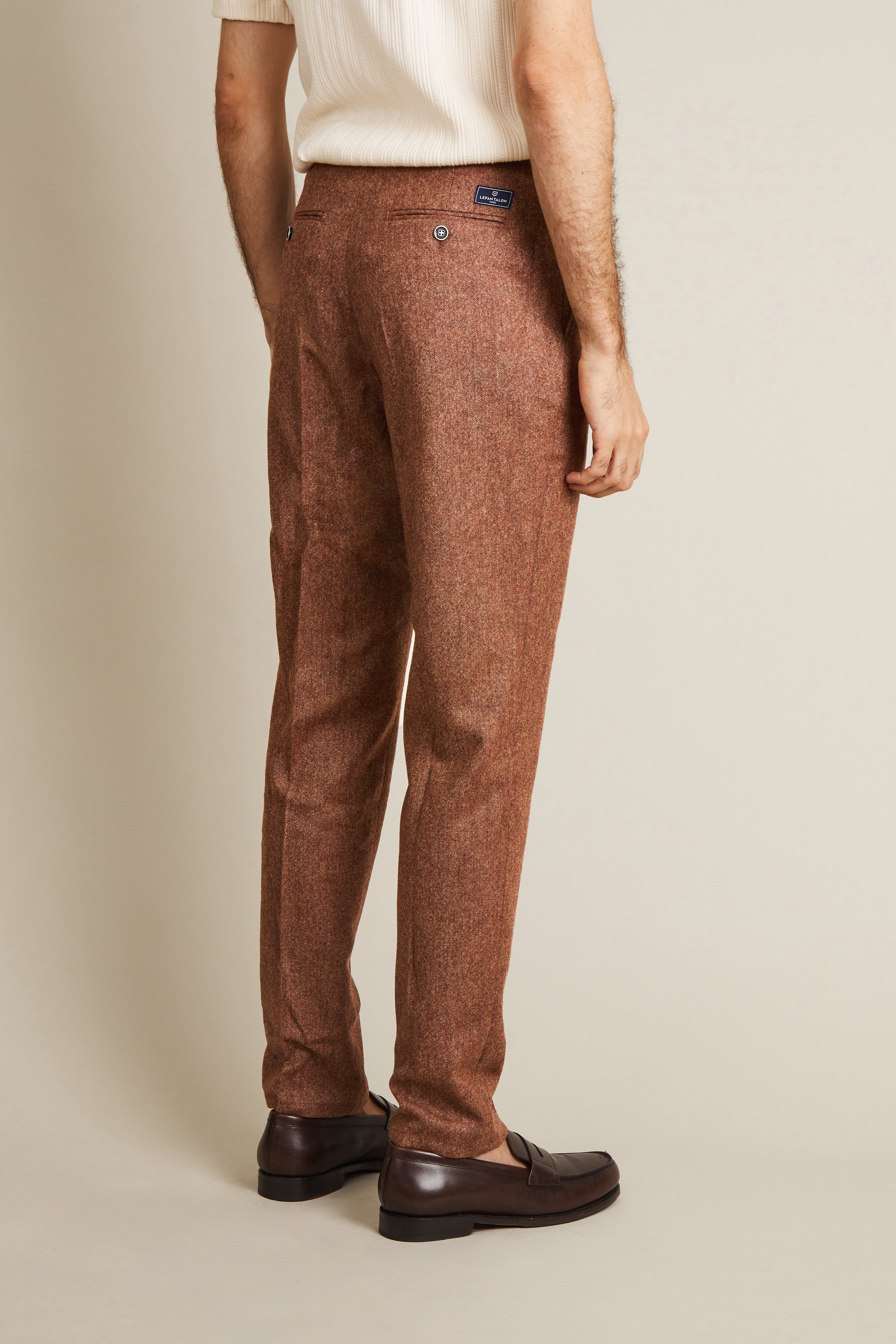le-pantalon-flanelle-pantalon-laine-terracotta-serrage image 4