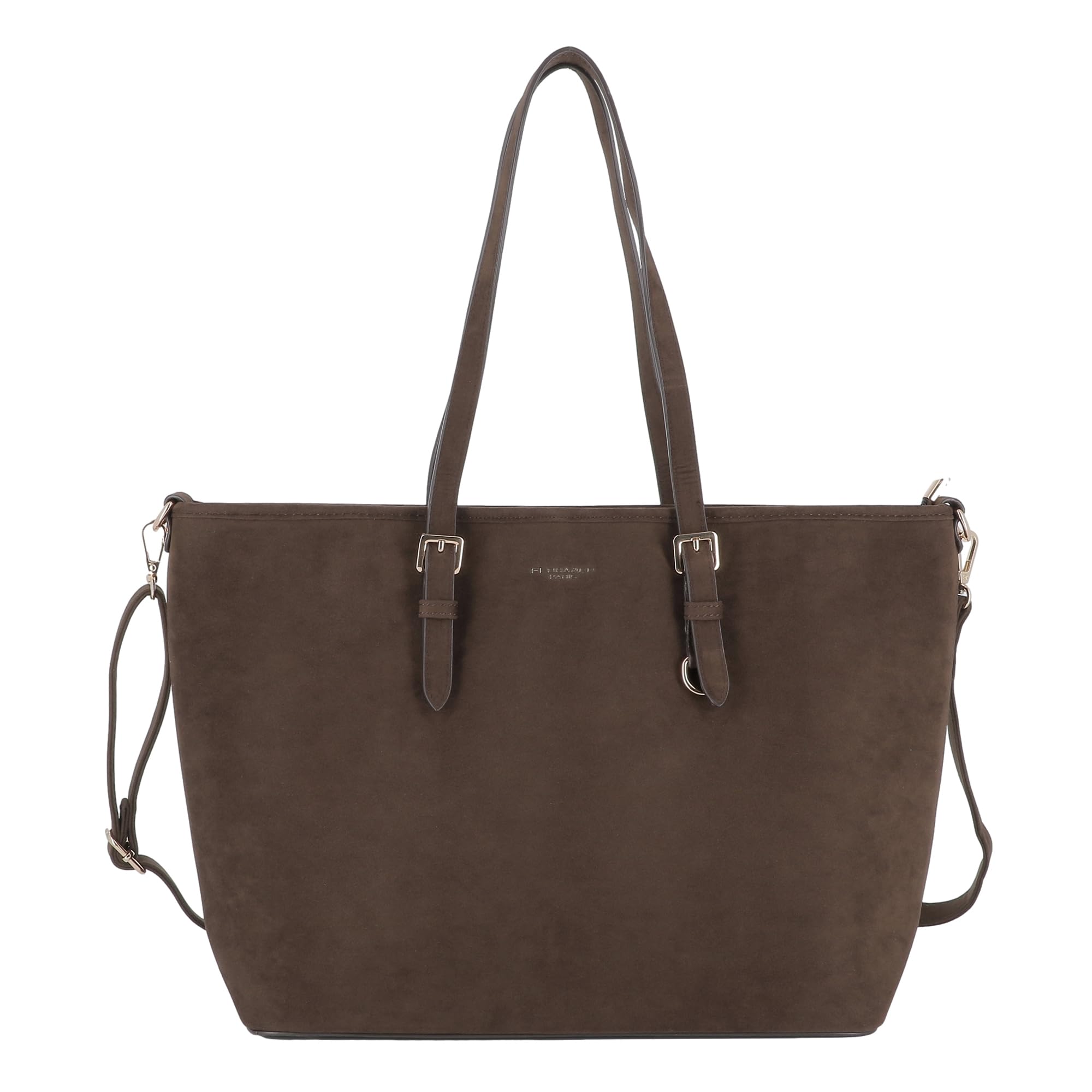flora-co-cabas-grand-sac-shopping-noir-effet-daim-a4 image 8