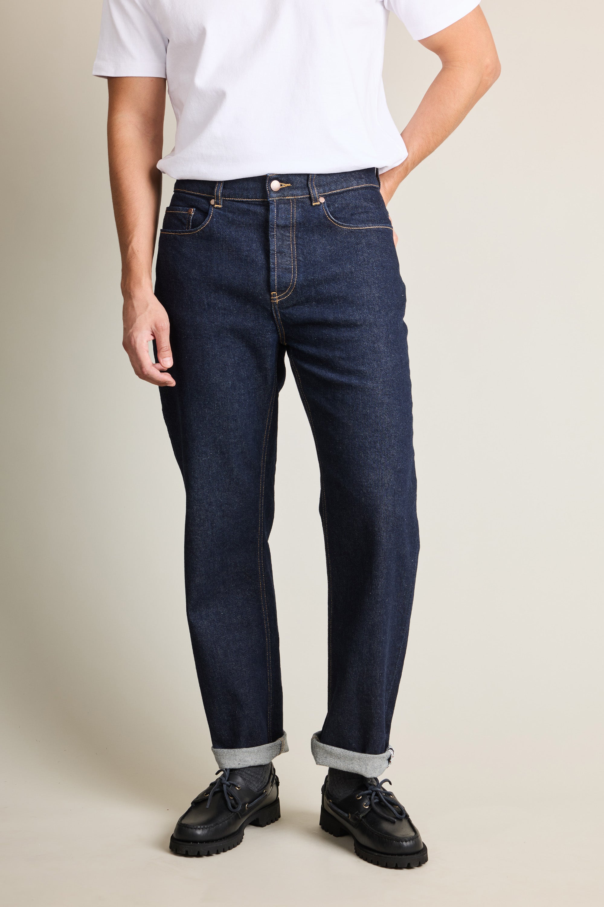 le-pantalon-jeans-homme-jean-droit-brut-denim-candiani image 7