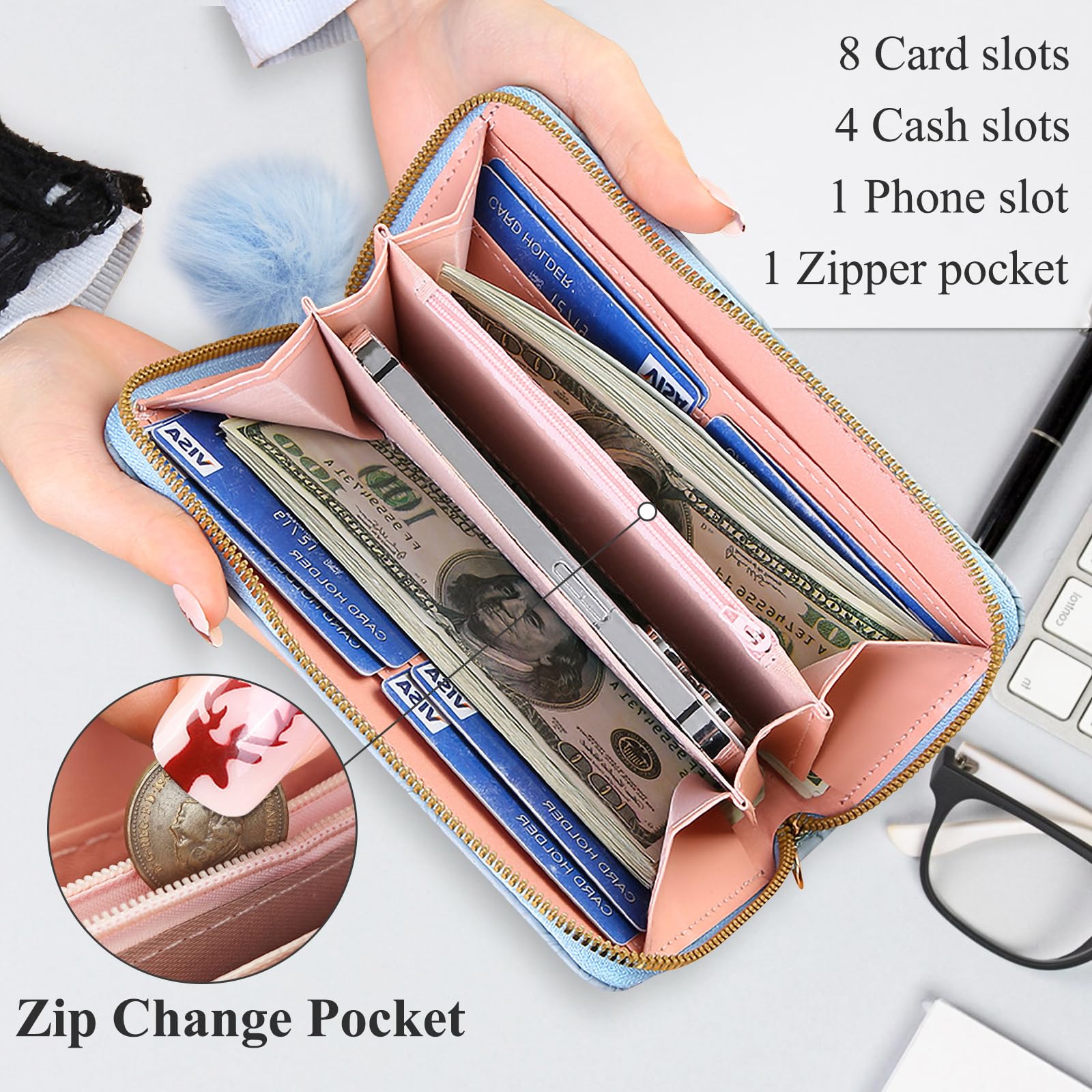 adistylinno-women-s-wallet-portefeuille-femme-noir-c-ur image 3