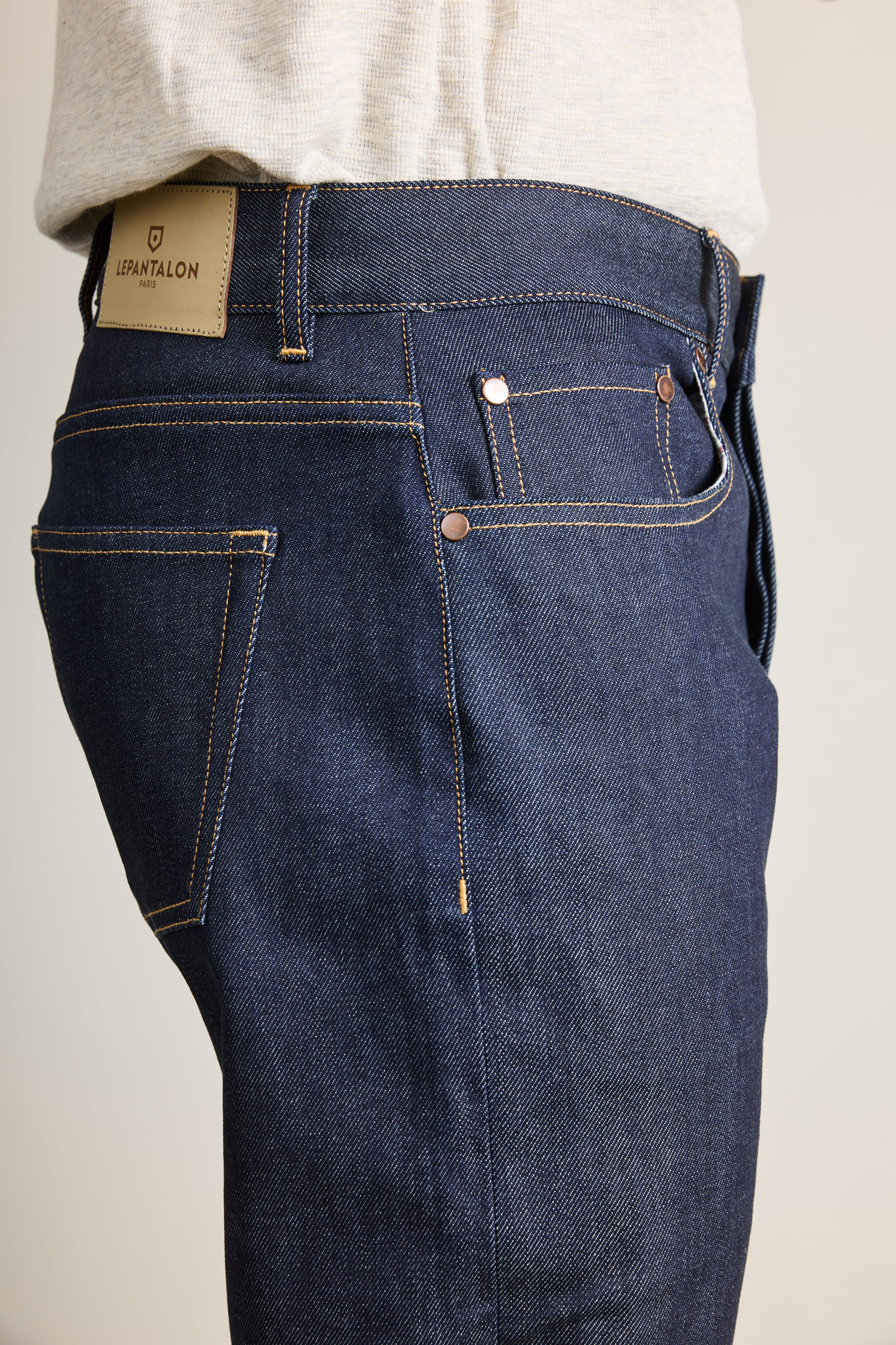 le-pantalon-jeans-homme-selvedge-bleu-coton-bio-semi-slim image 8