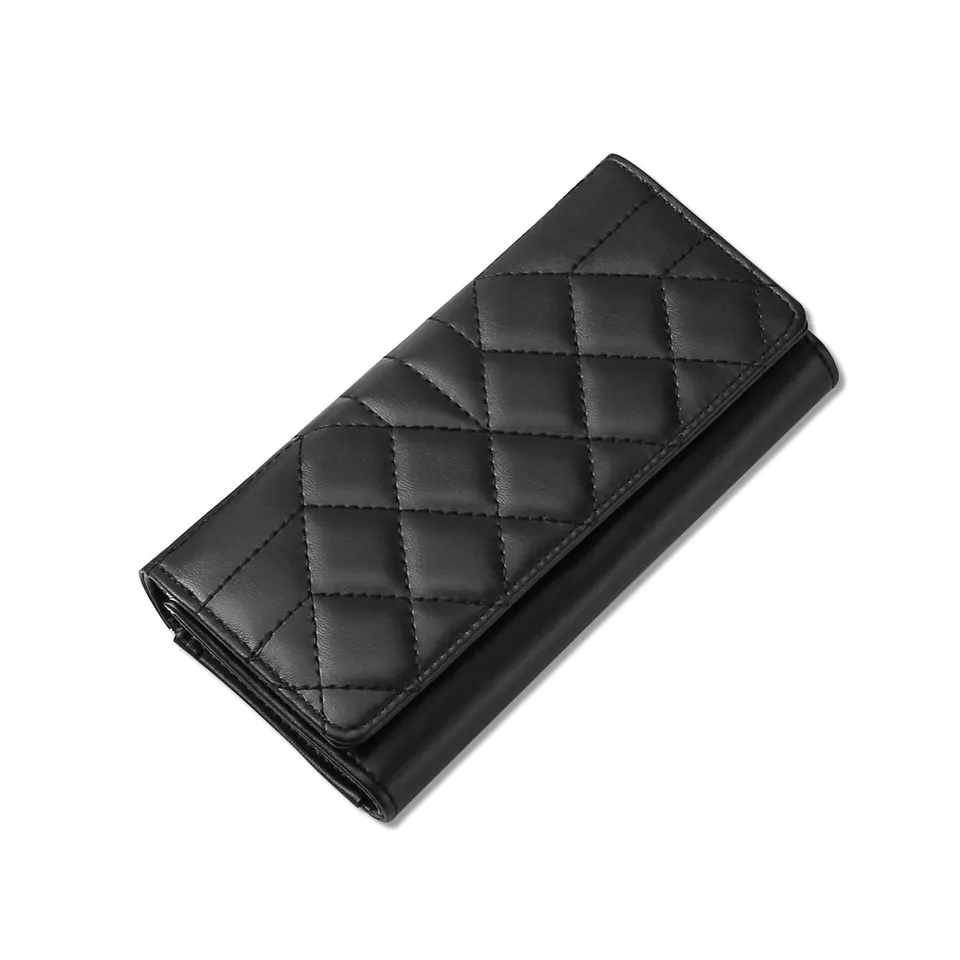 adistylinno-women-s-wallet-portefeuille-femme-noir-6-cartes image 1