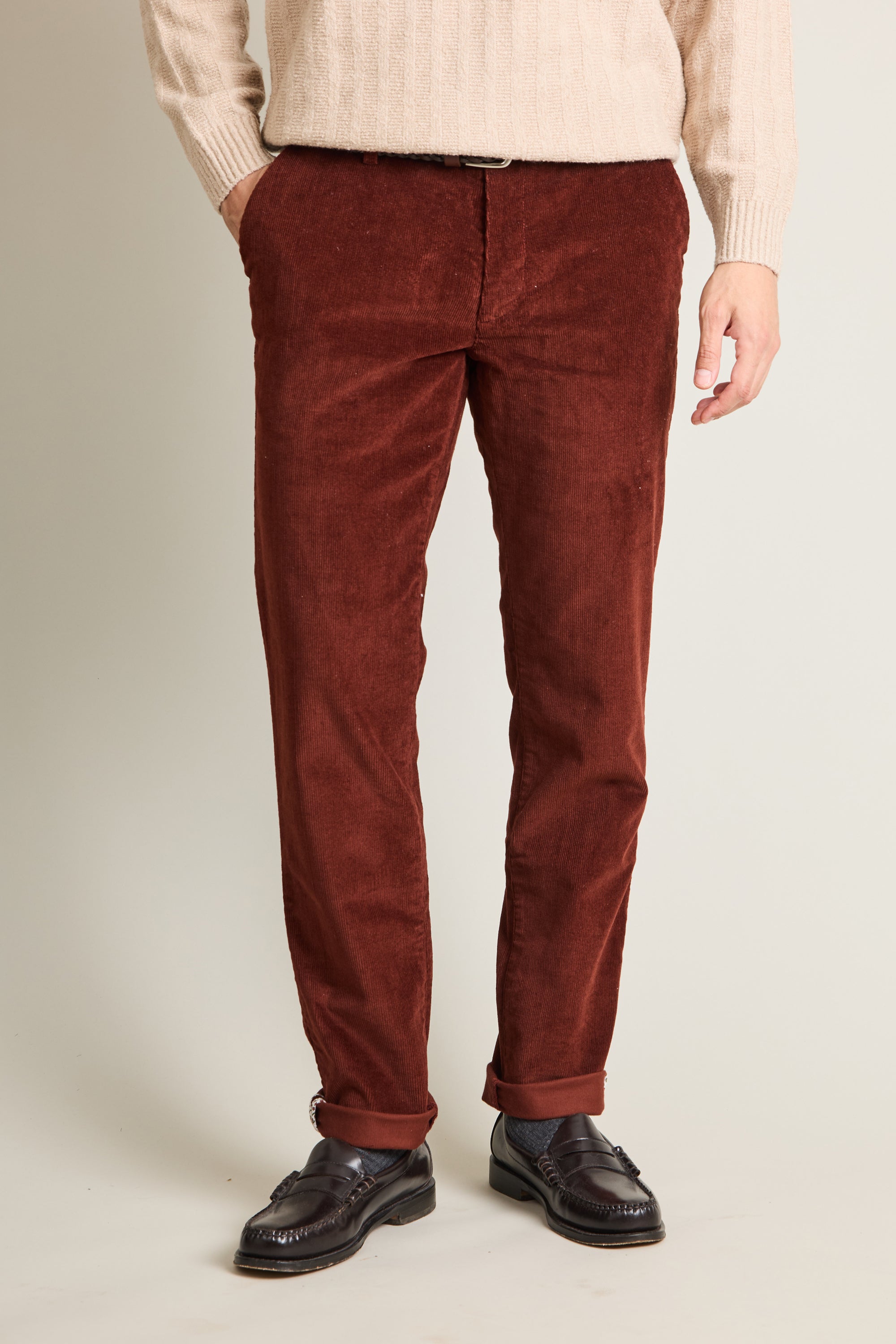 le-pantalon-chino-velours-terracotta-semi-slim-hiver image 5