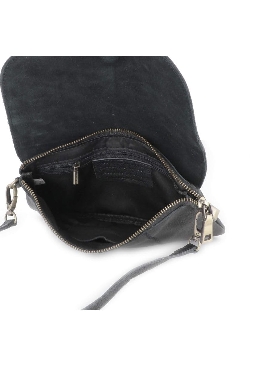 double-tree-sac-bandouli-re-cuir-v-ritable-noir-magn-tique-mini image 5