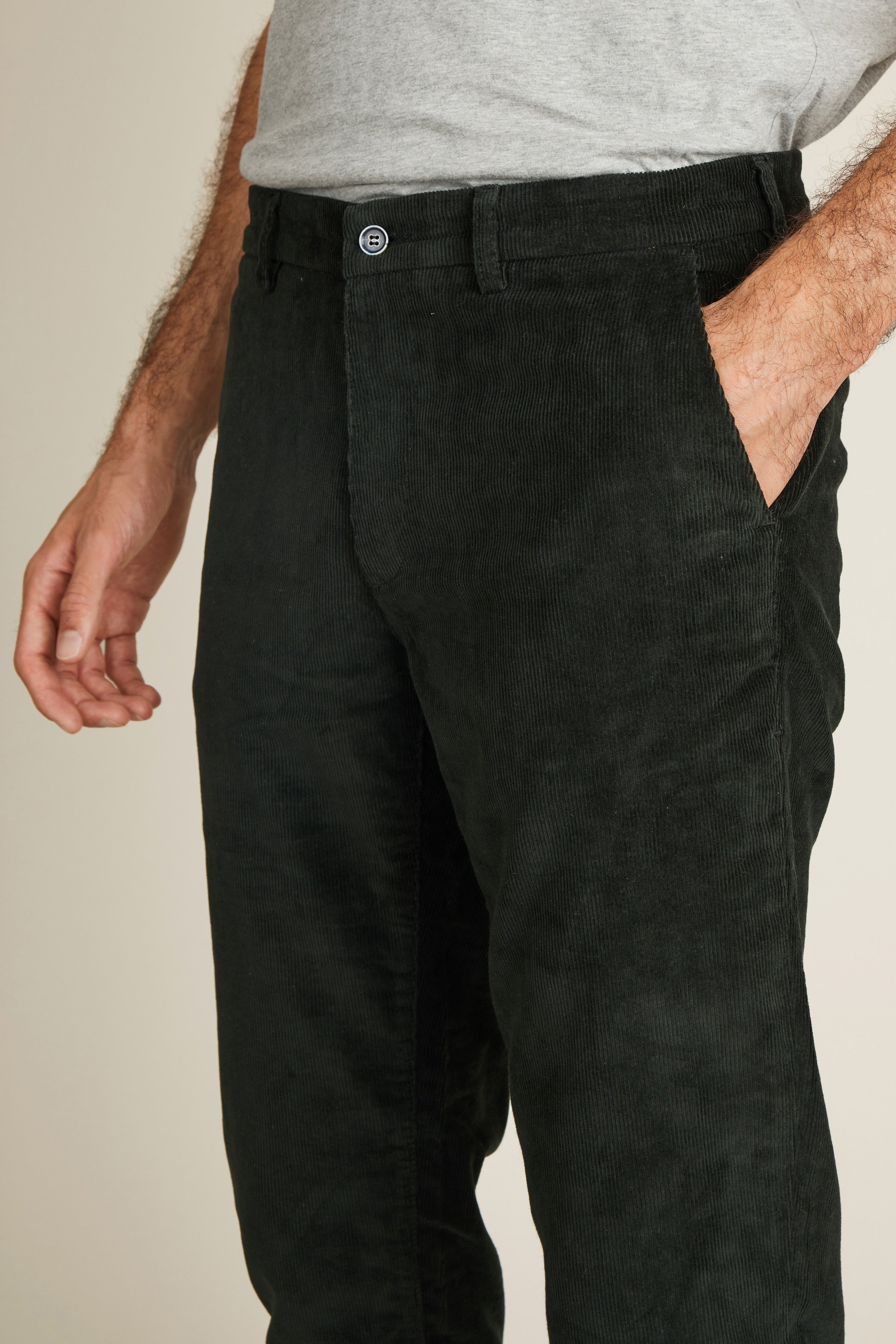 le-pantalon-chino-velours-vert-sapin-pantalon-chaud-hiver image 3