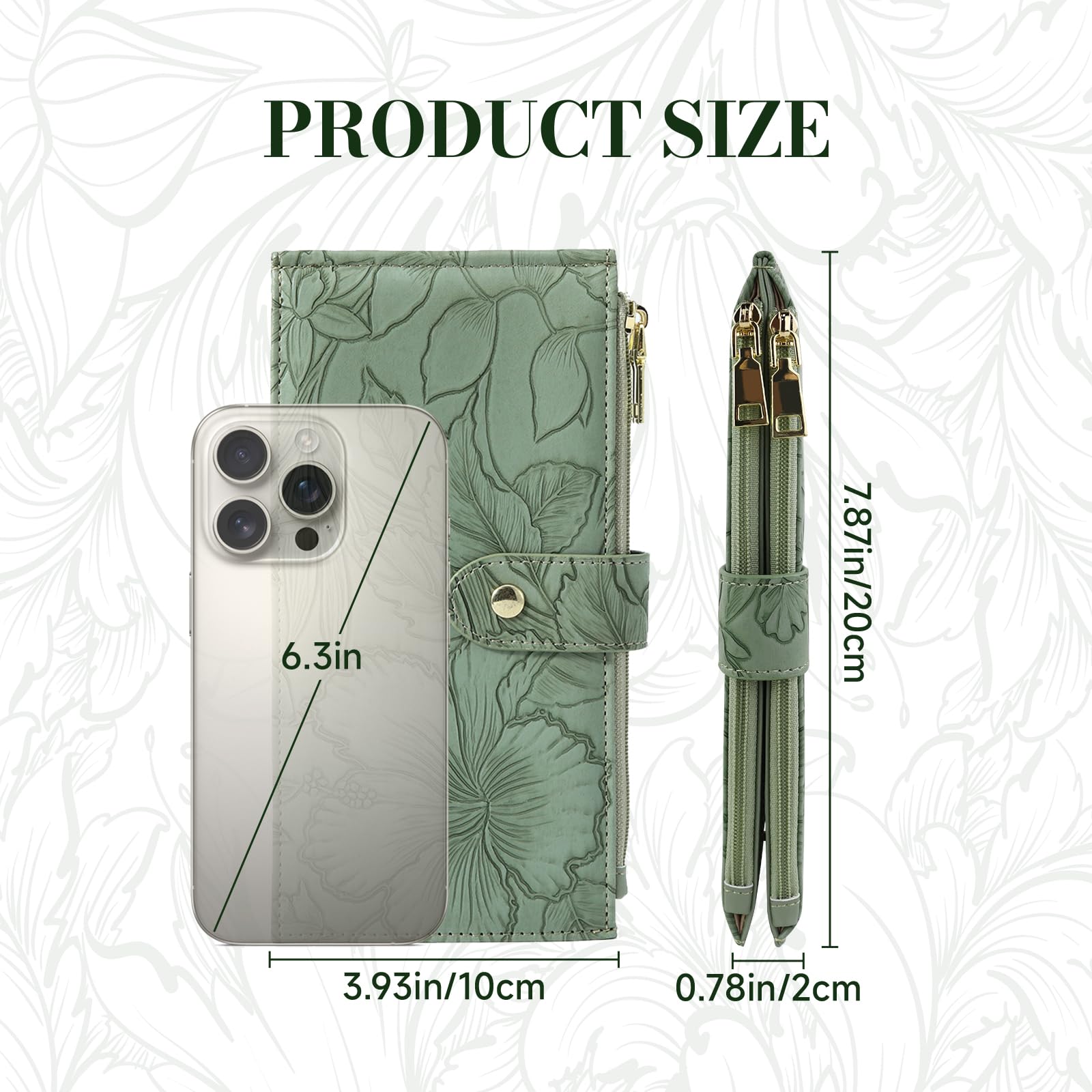 adistylinno-women-s-wallet-portefeuille-femme-vert-rfid-grande-capacit image 4