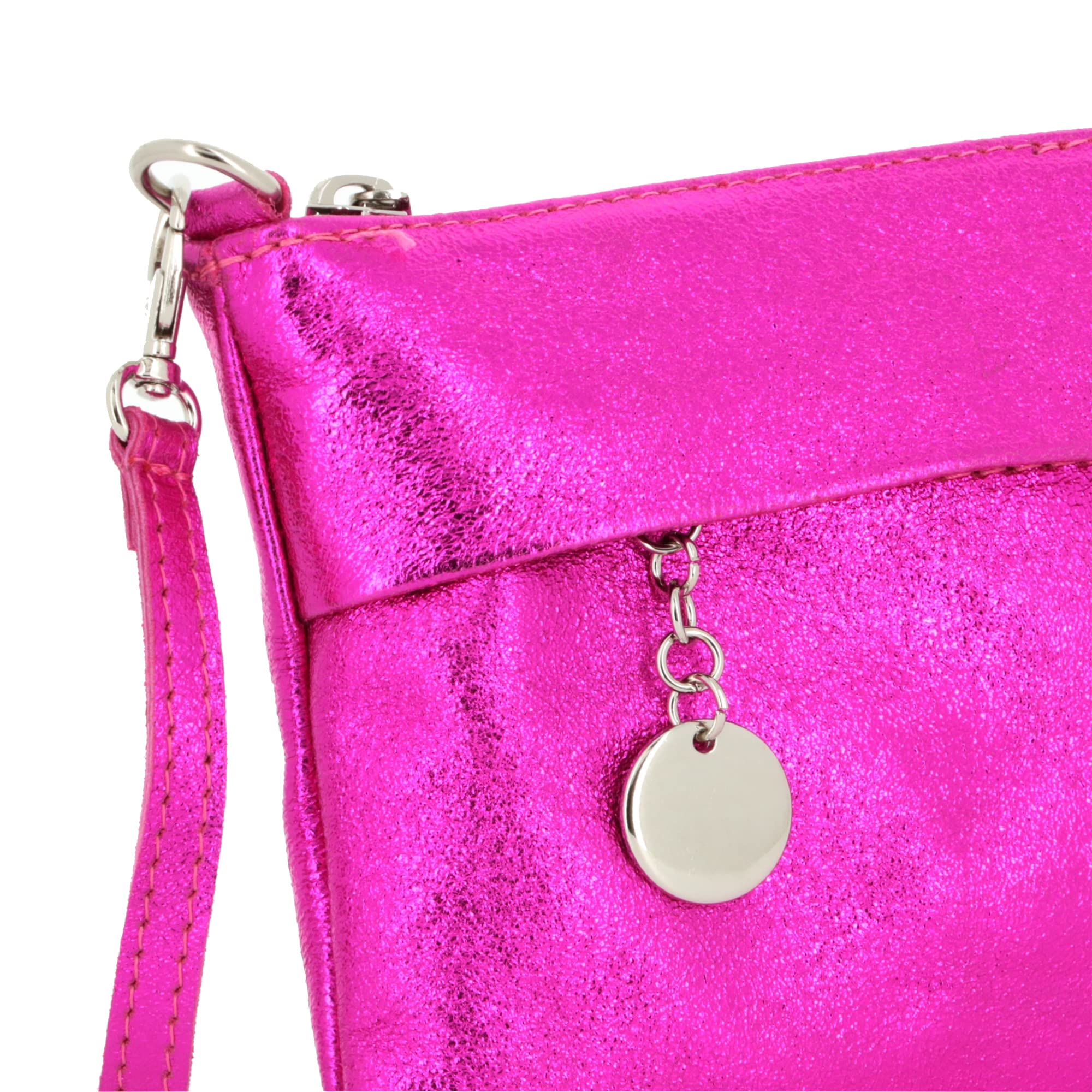 double-tree-sac-bandouli-re-cuir-v-ritable-fuchsia-iris-soir-e image 4