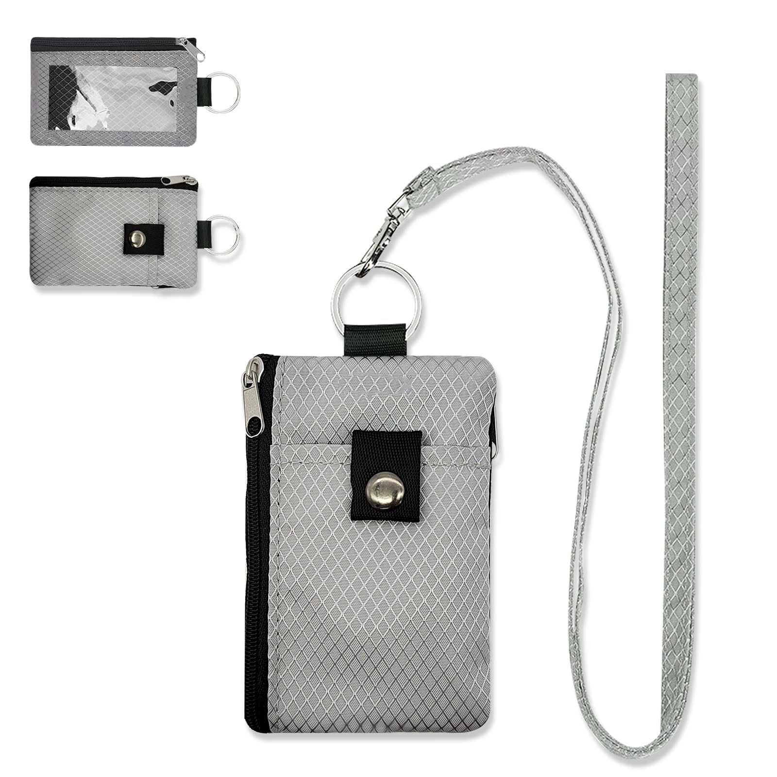 adistylinno-card-wallet-porte-cartes-rfid-nylon-gris-11-cm image 1