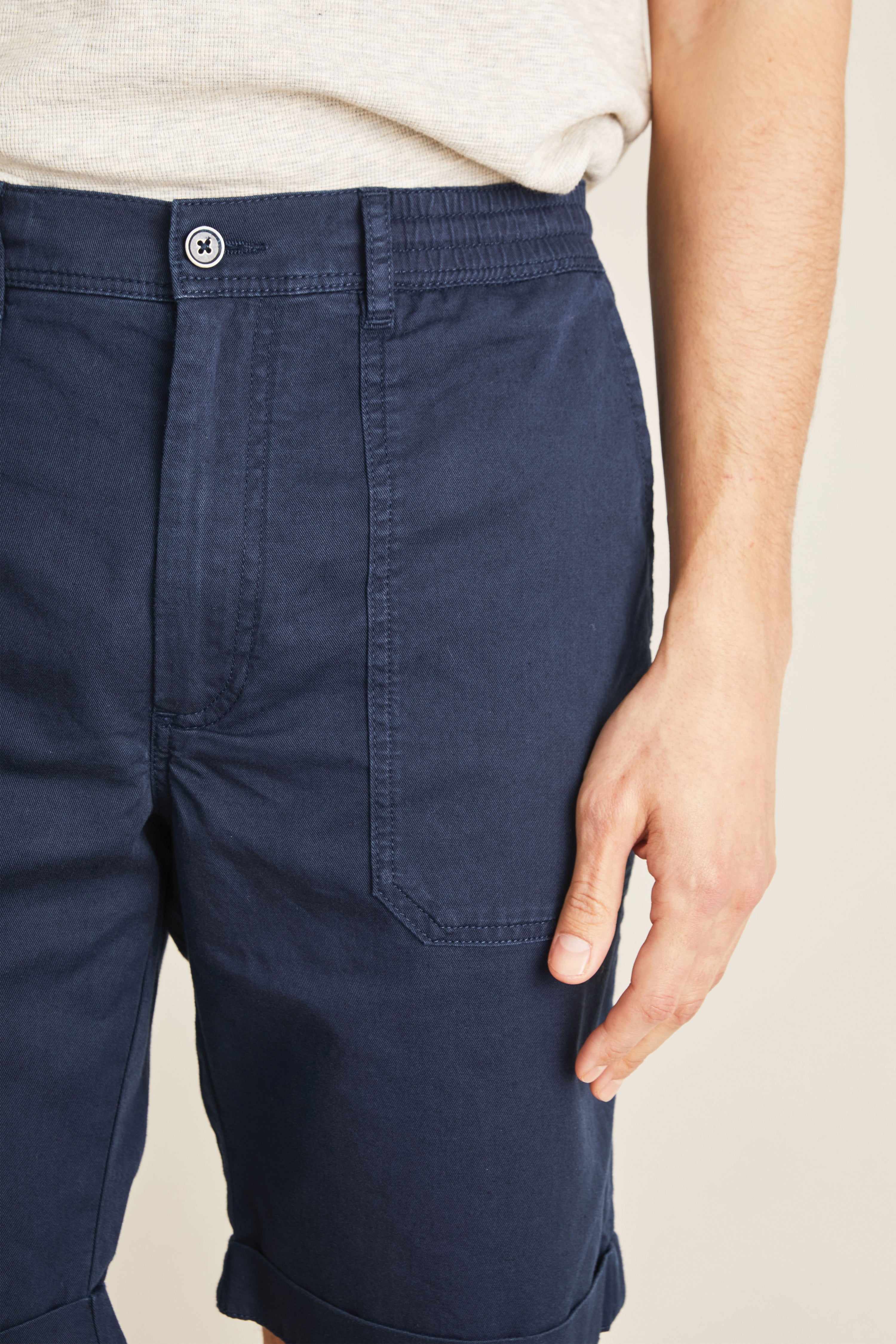 le-pantalon-bermudas-homme-fatigue-short-bleu-marine-lin image 3