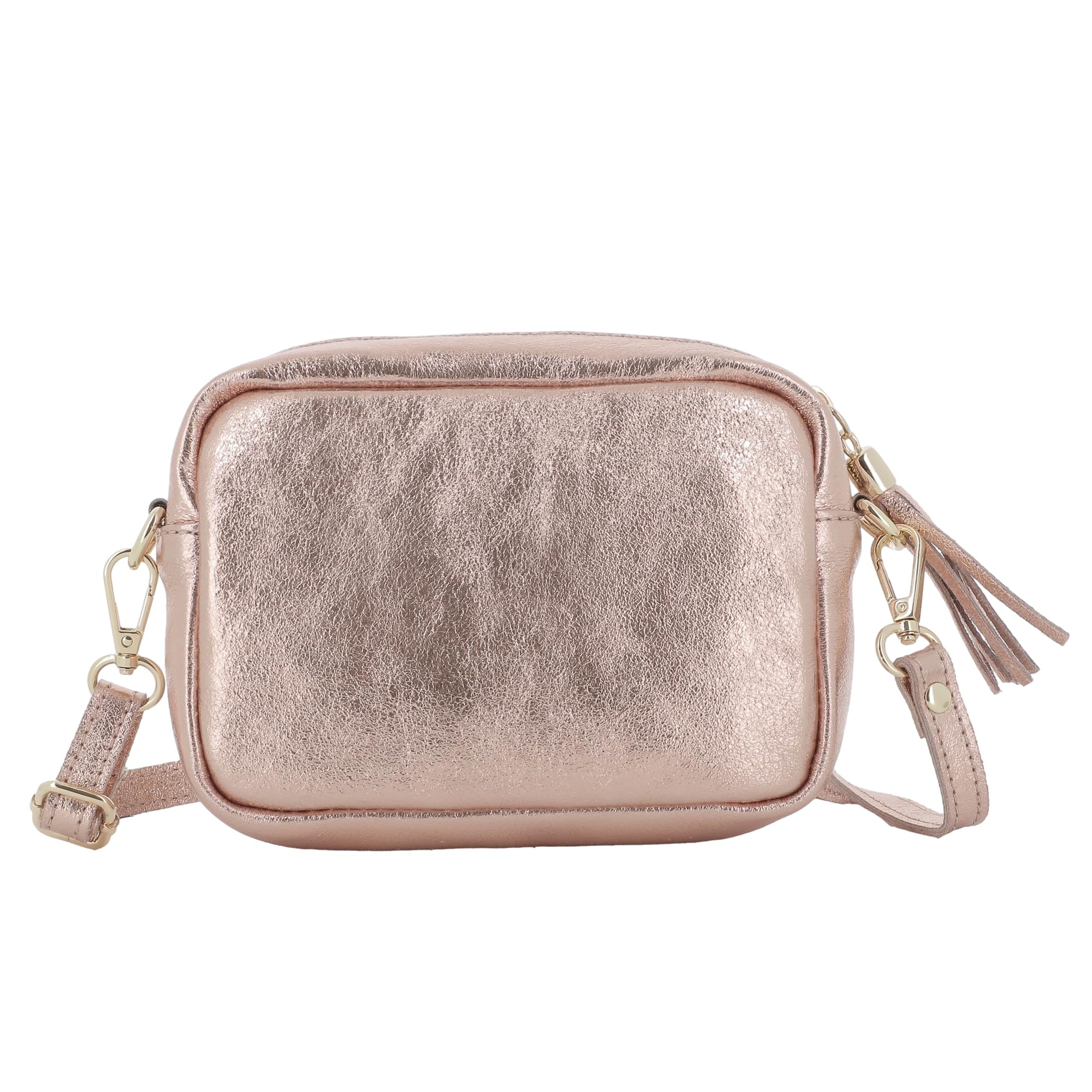 double-tree-sac-bandouli-re-cuir-or-rose-petit-format image 3