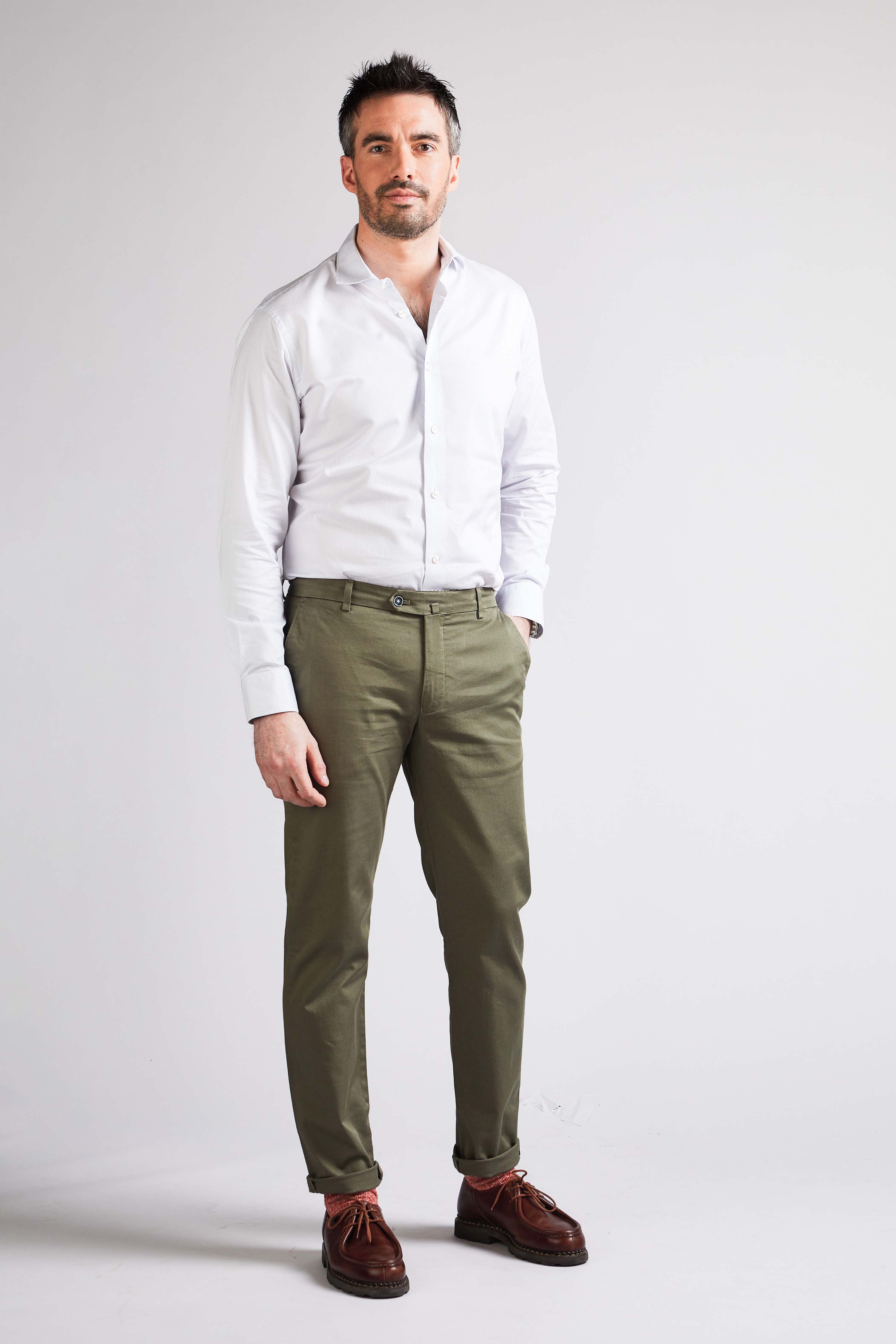 le-pantalon-chinos-homme-chino-kaki-semi-slim-coton image 5
