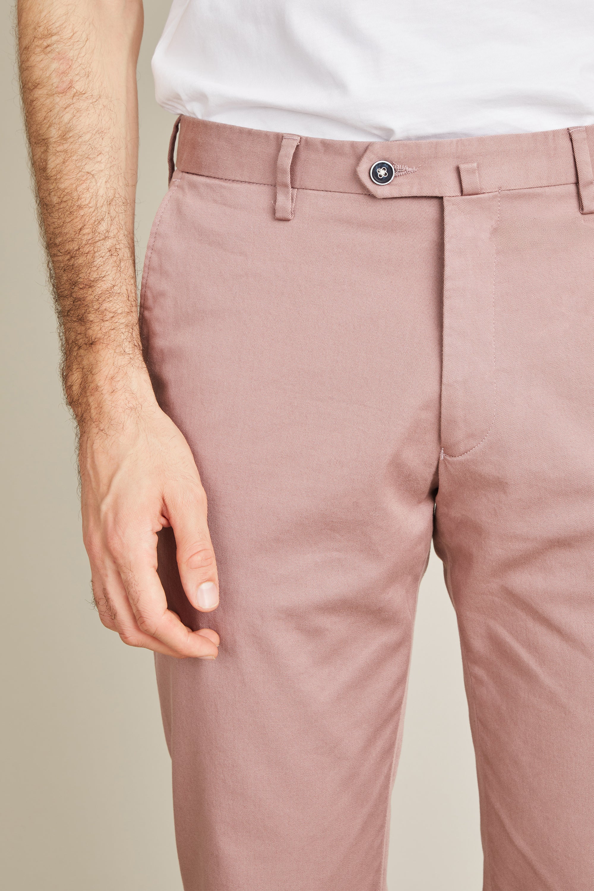 le-pantalon-chinos-homme-classique-chino-bois-de-rose-coton image 2