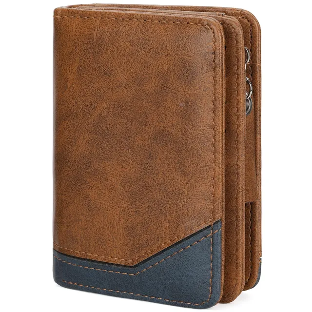 gaekeao-card-holder-wallet-portefeuille-homme-marron-zip image 1