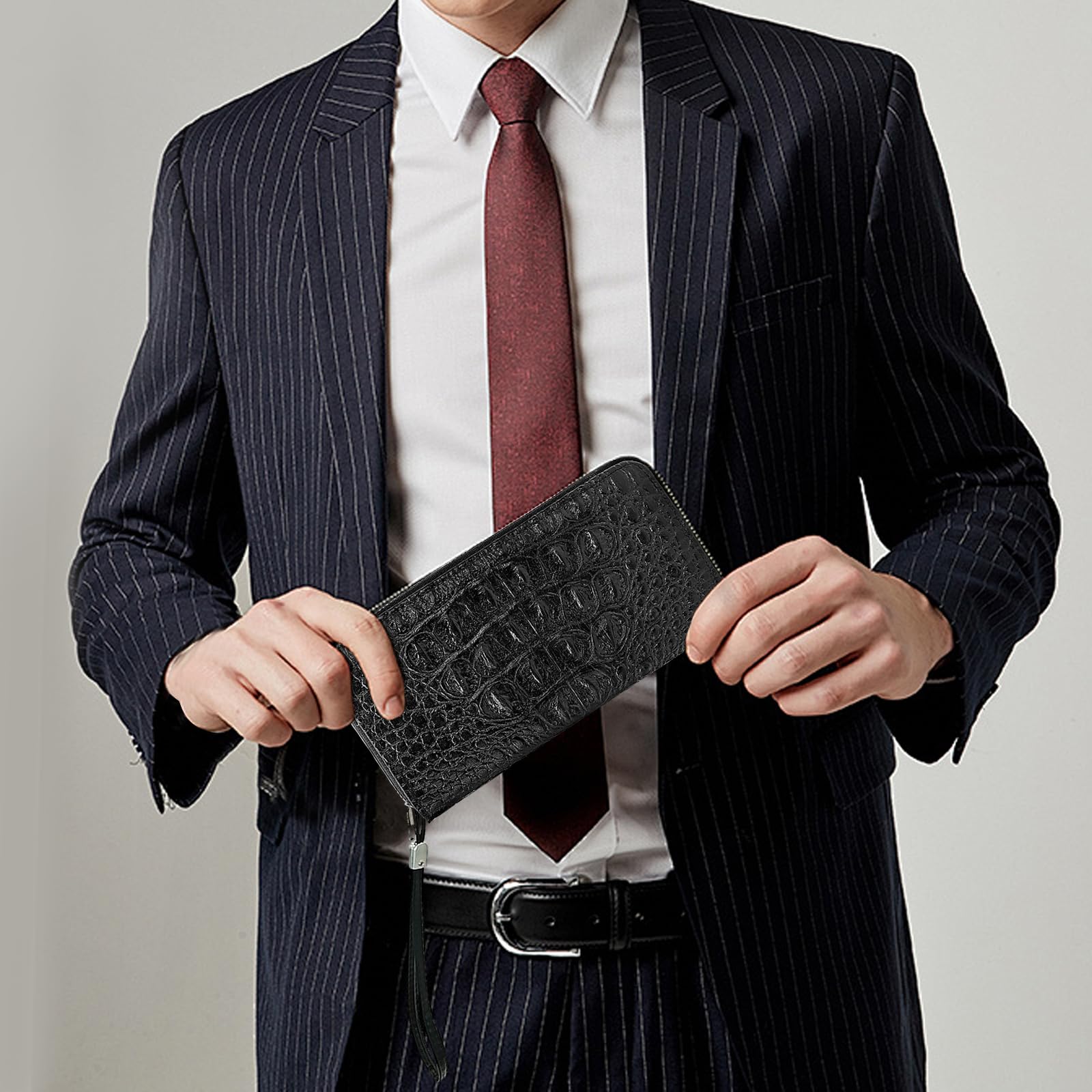 adistylinno-men-s-wallet-portefeuille-homme-long-noir-zip image 6