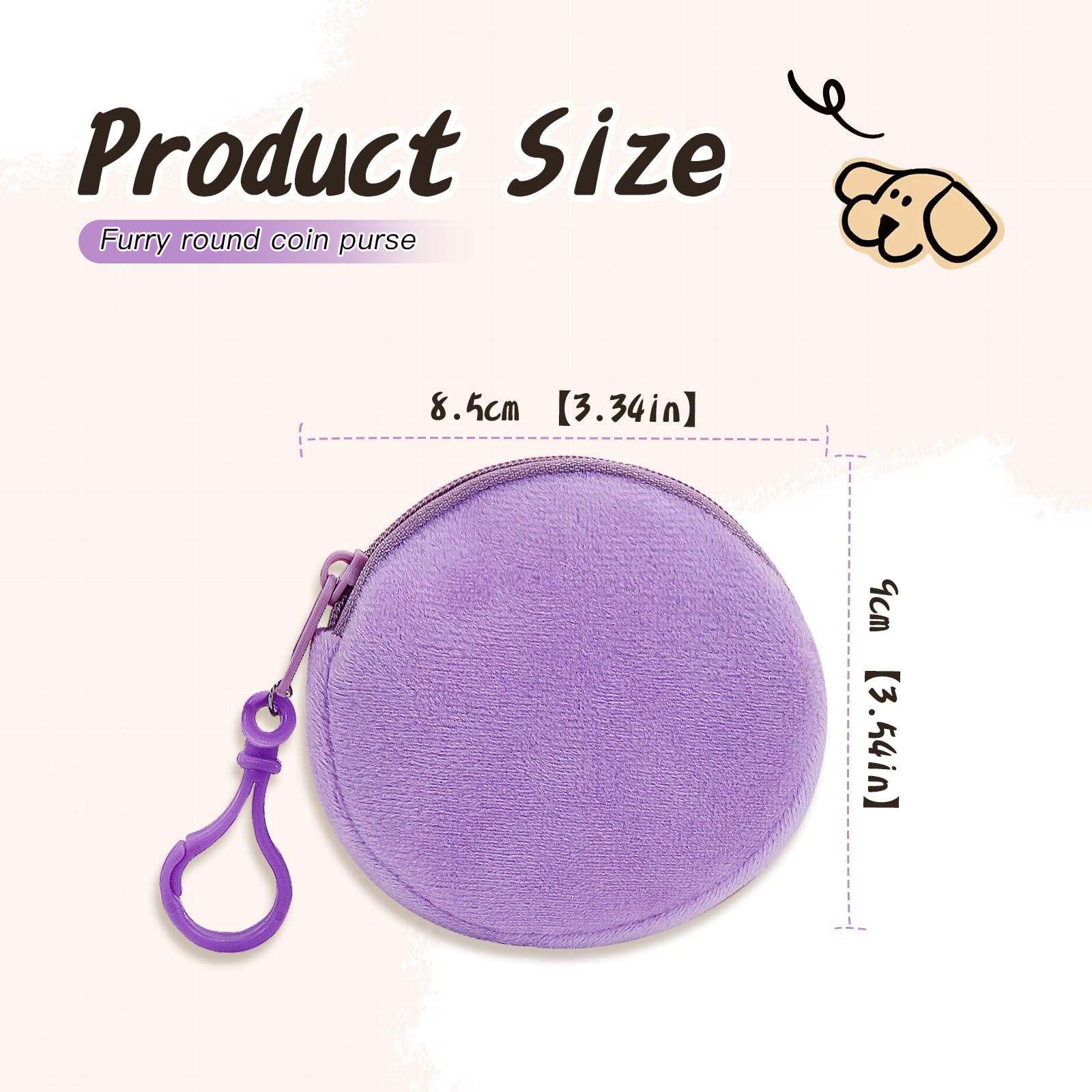 adistylinno-change-purse-porte-monnaie-rond-rose-violet-lot-2 image 2
