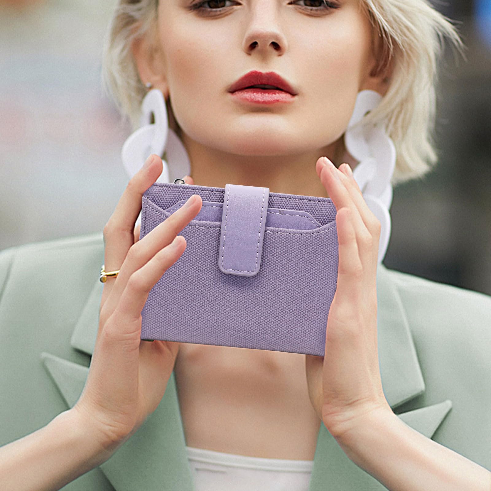 adistylinno-women-s-wallet-petit-portefeuille-lilas-14-cartes image 7