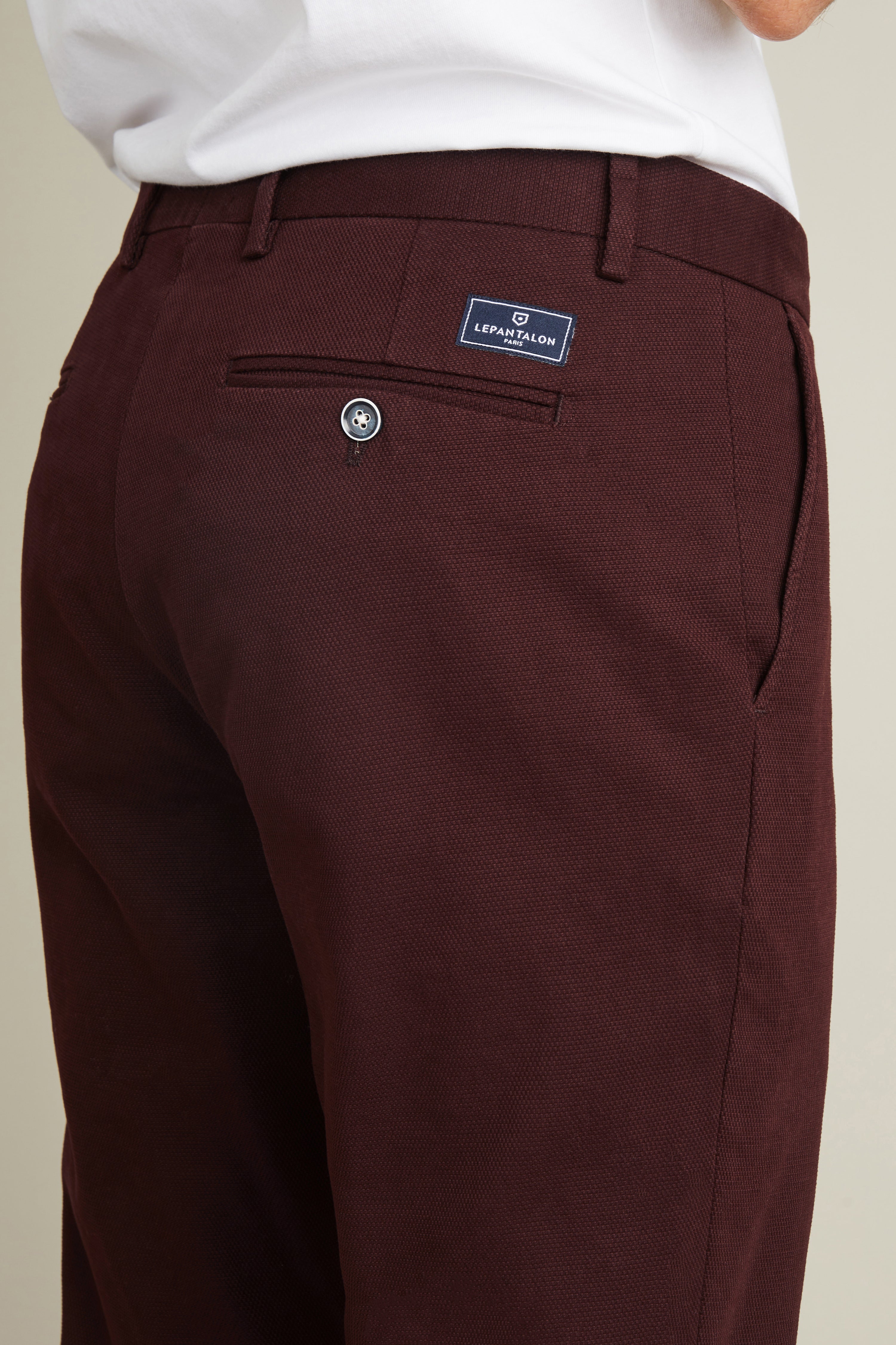 le-pantalon-chinos-fm-lpct-5-chino-bordeaux-textur-coton image 3