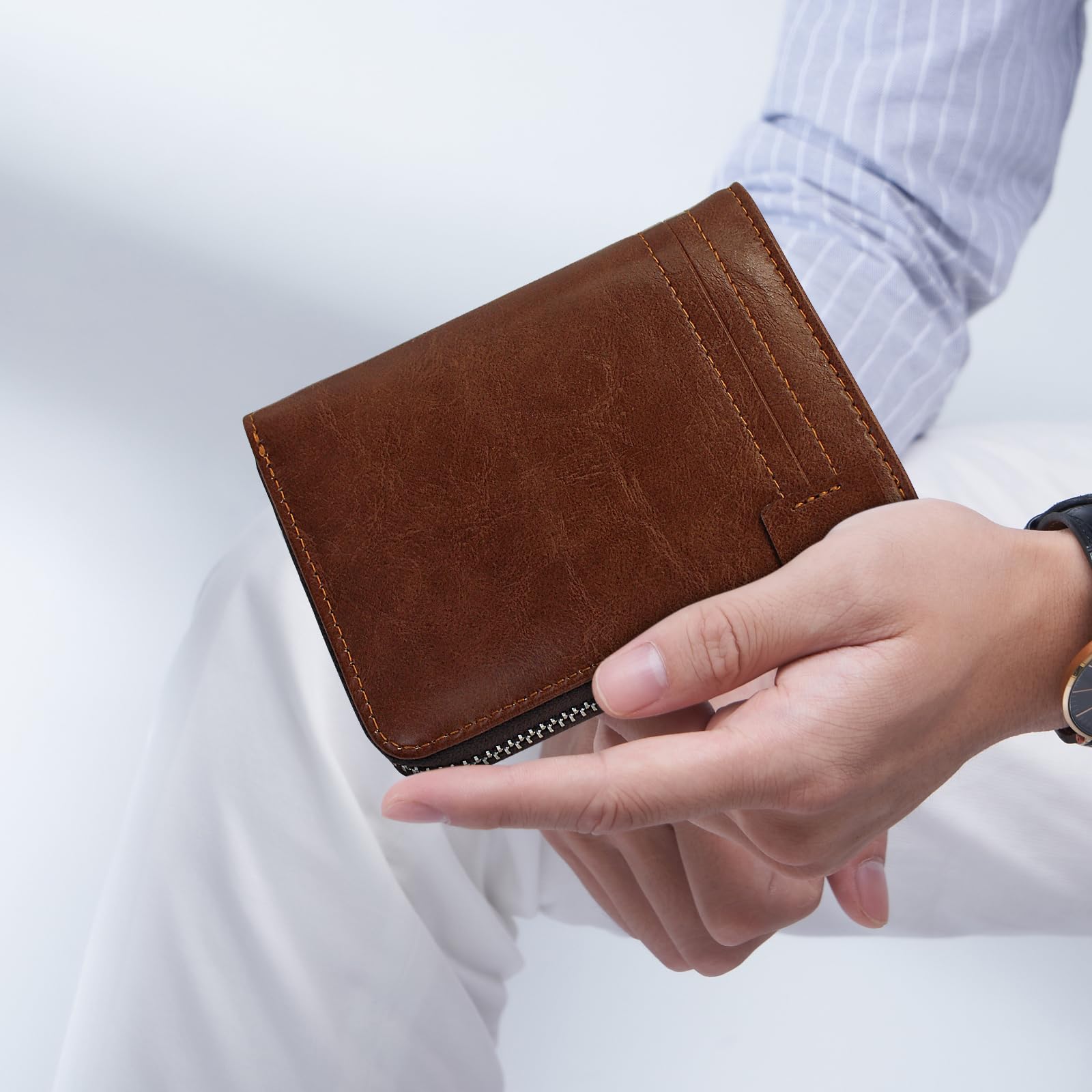 adistylinno-men-s-wallet-portefeuille-homme-marron-cuir-synth-tique image 5