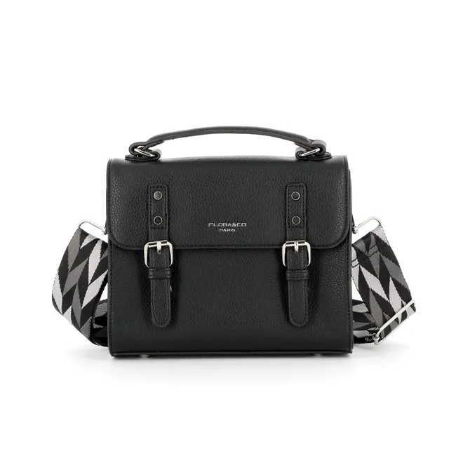 flora-co-sacs-bandouli-res-cartable-femme-noir-grain image 1