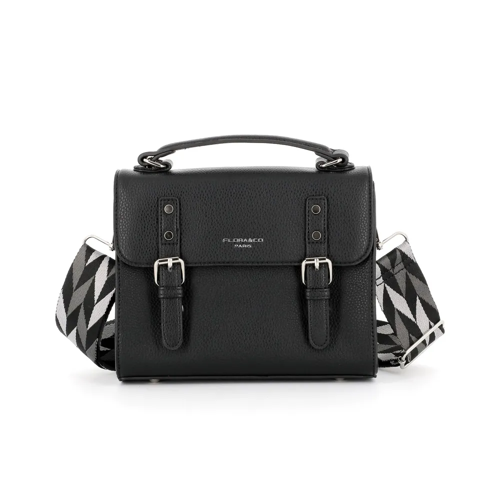 flora-co-sacs-bandouli-res-cartable-femme-noir-grain image 1