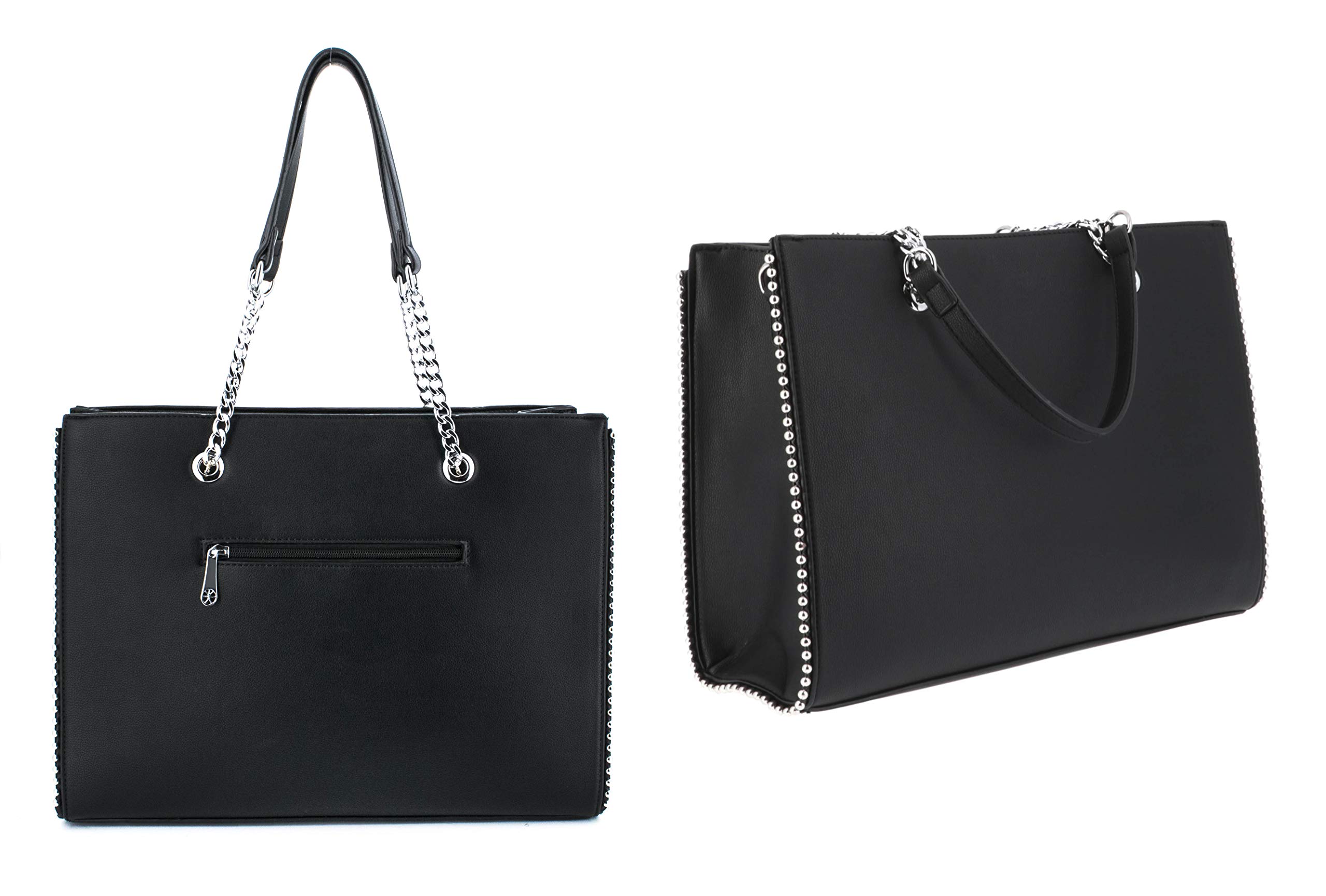 double-tree-sac-main-noir-cabas-cha-ne-perle-format-a4 image 4