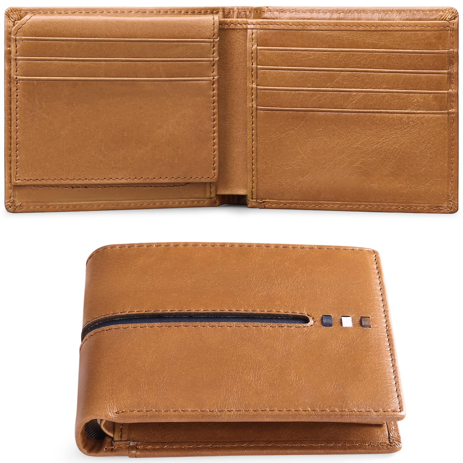 gaekeao-card-holder-wallet-portefeuille-cuir-homme-rfid-11-cartes image 6