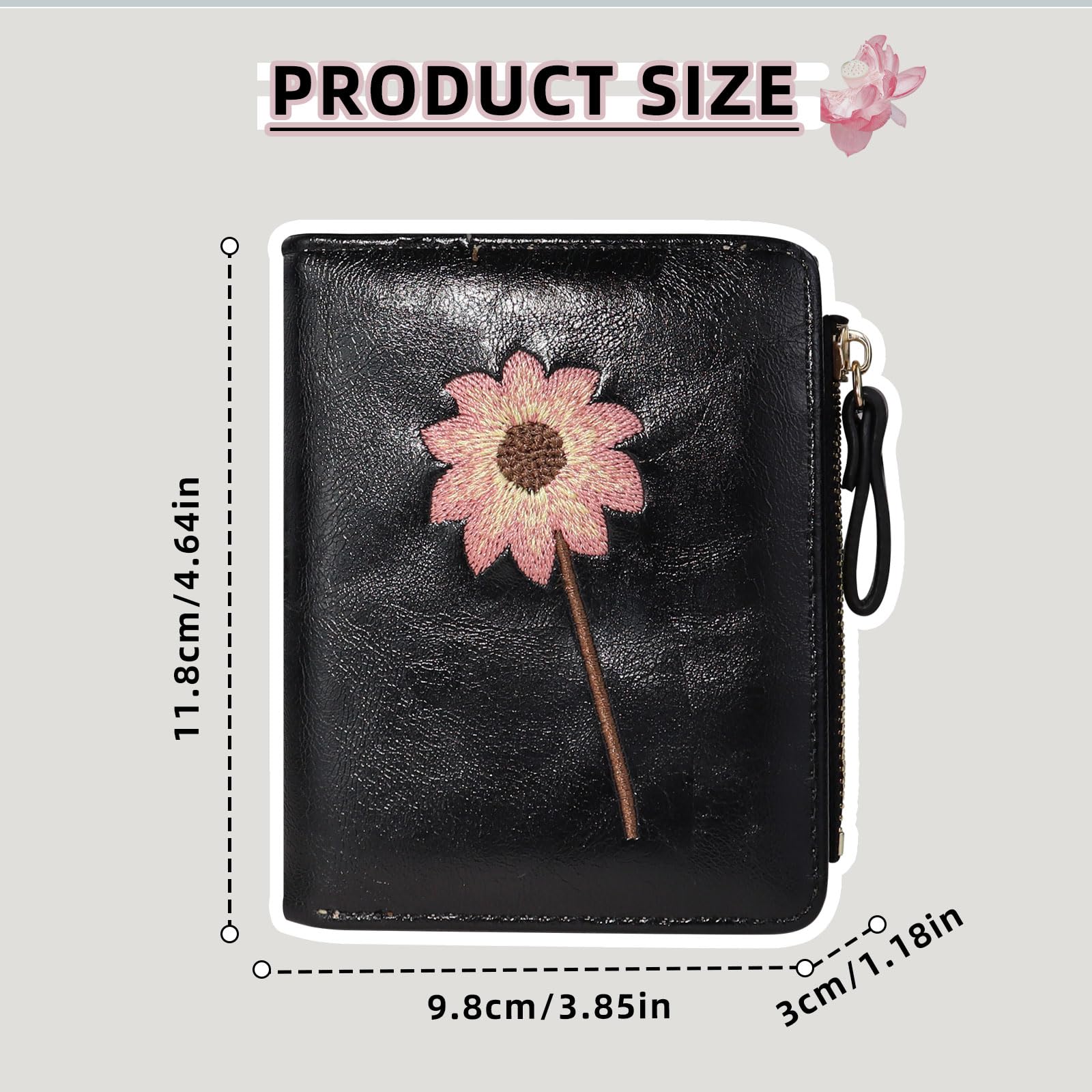 adistylinno-women-s-wallet-petit-portefeuille-floral-6-cartes image 2