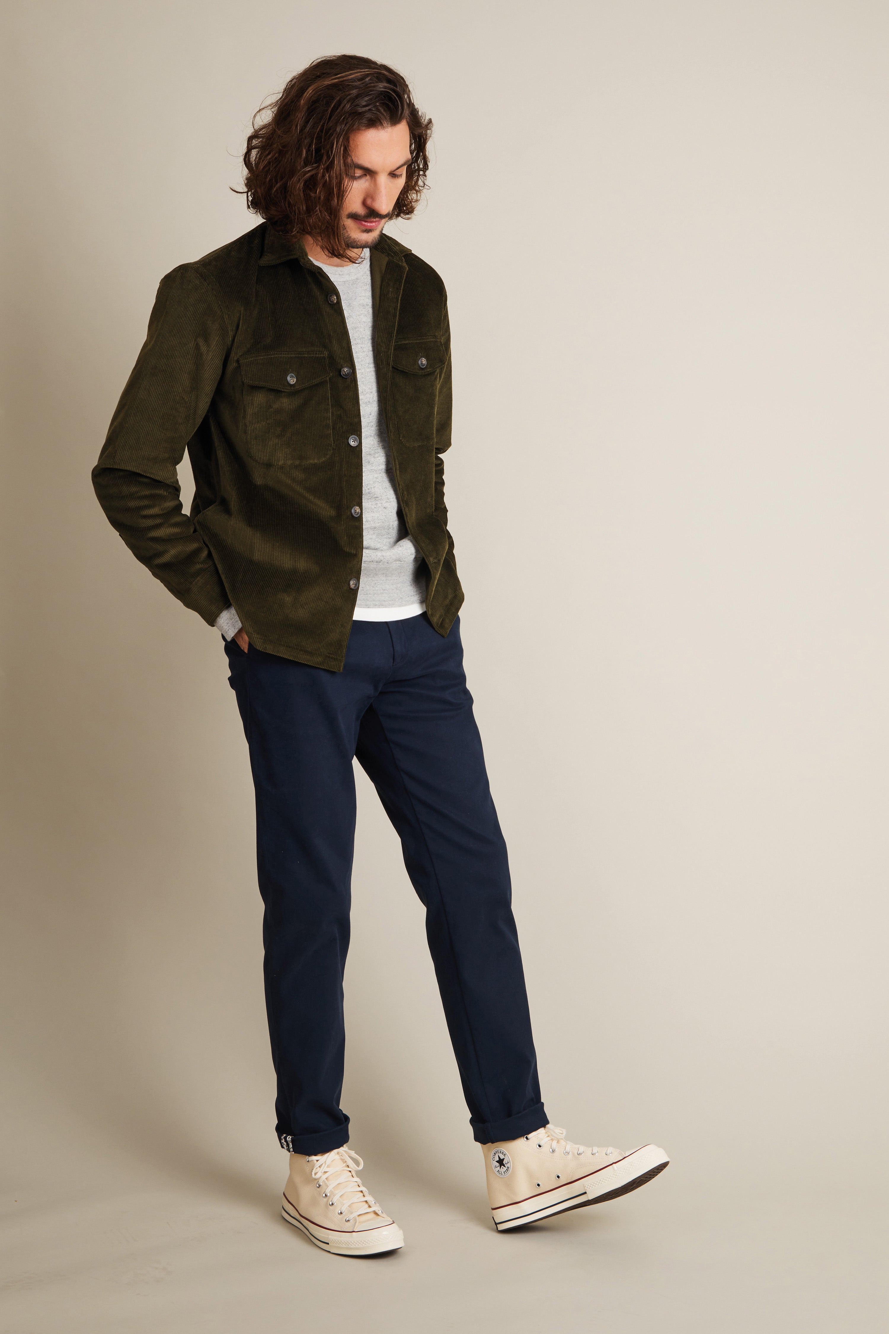 le-pantalon-surchemise-velours-kaki-overshirt-coton-chaud-xs-xxl image 7