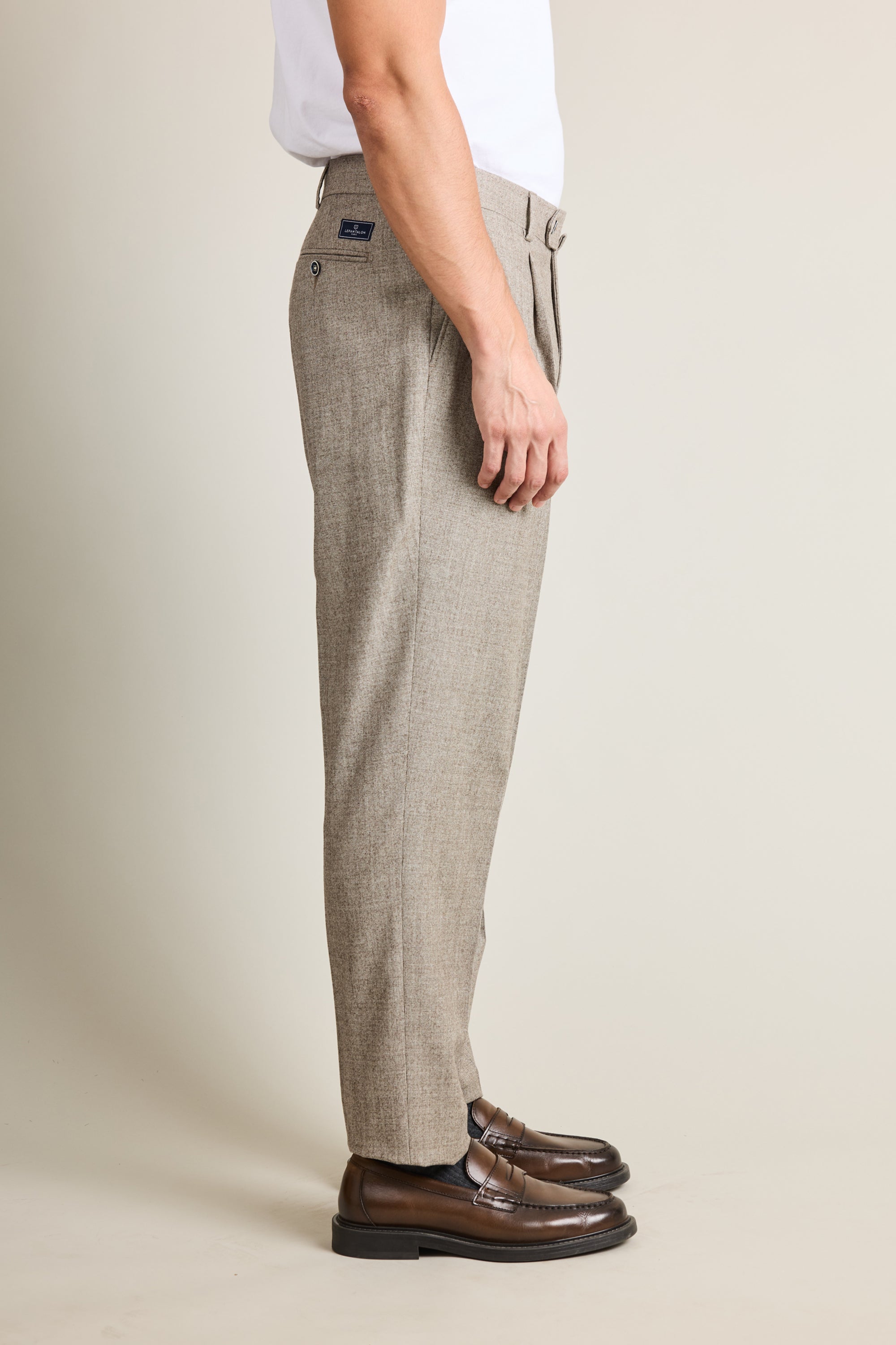 le-pantalon-flanelle-homme-pantalon-greige-laine-pinces image 6