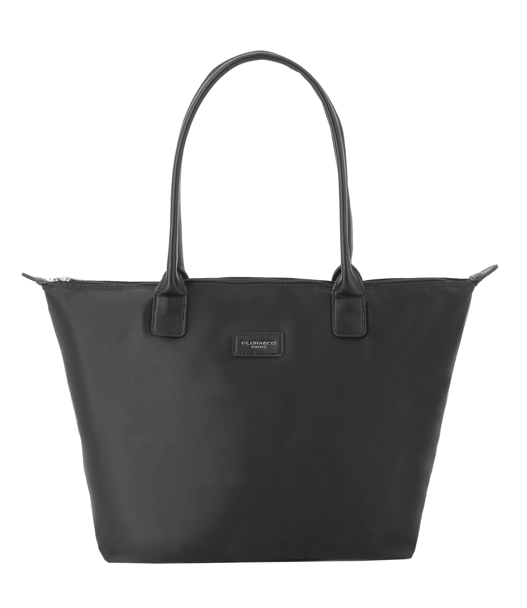 flora-co-cabas-tote-bag-nylon-noir-format-a4-l-ger image 1