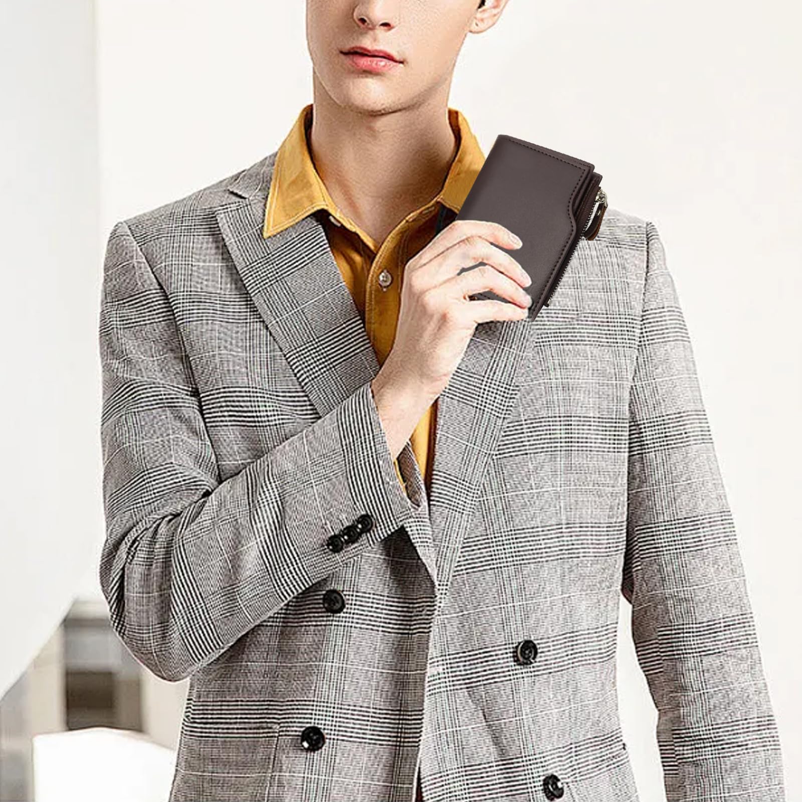 adistylinno-men-s-wallet-portefeuille-homme-marron-zip image 7