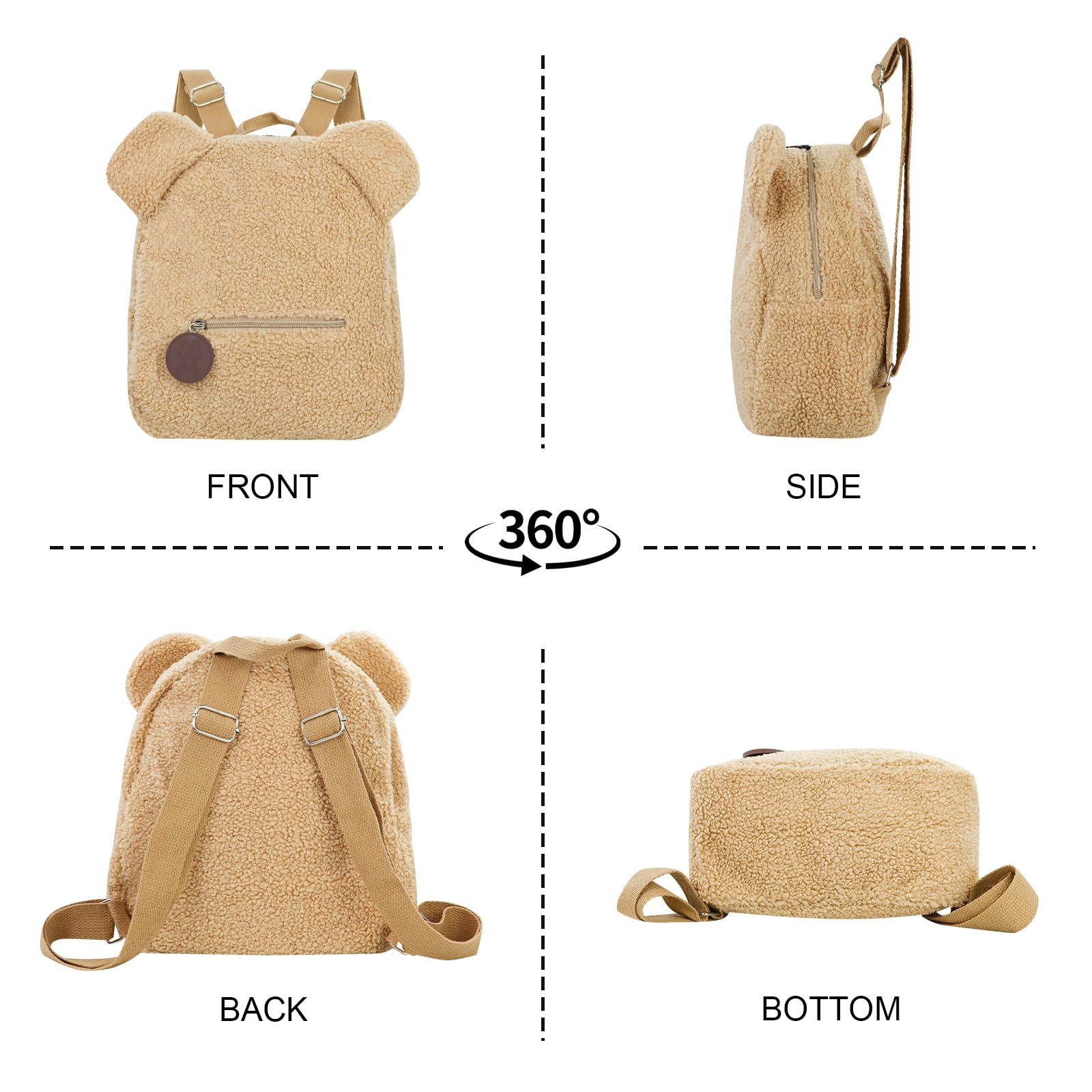 adistylinno-backpack-mini-sac-dos-ours-peluche-kaki image 5