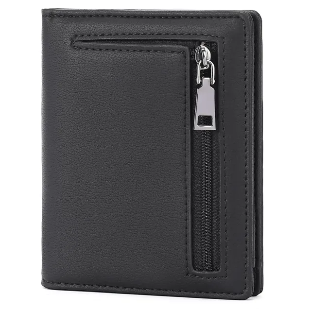 gaekeao-card-holder-wallet-porte-carte-homme-noir-rfid-zip image 1