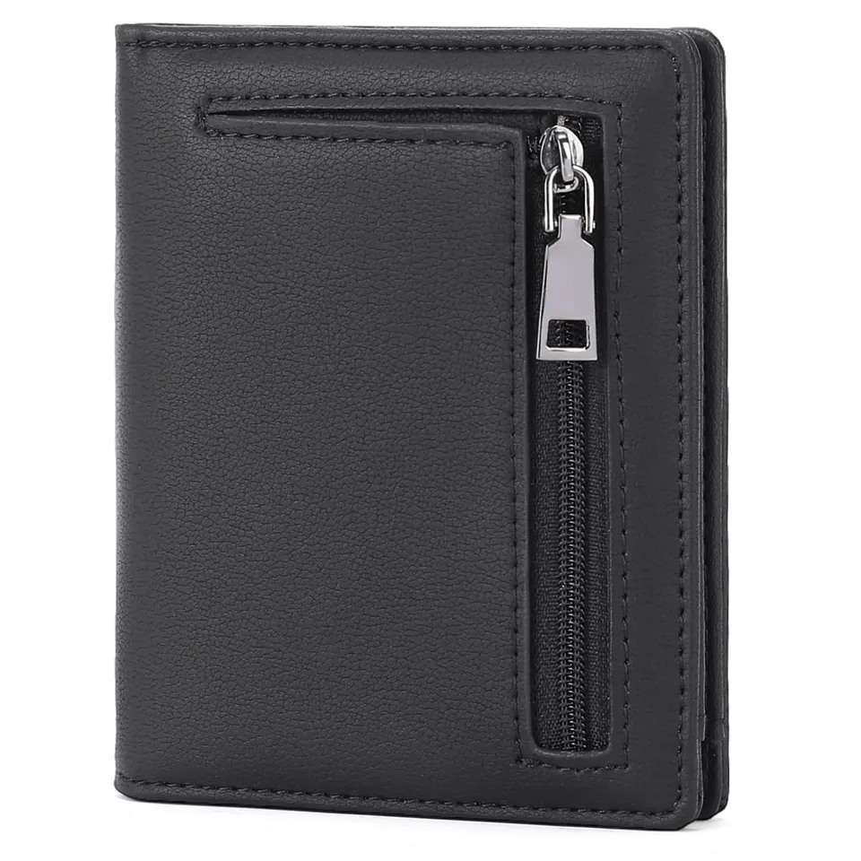 gaekeao-card-holder-wallet-porte-carte-homme-noir-rfid-zip image 1