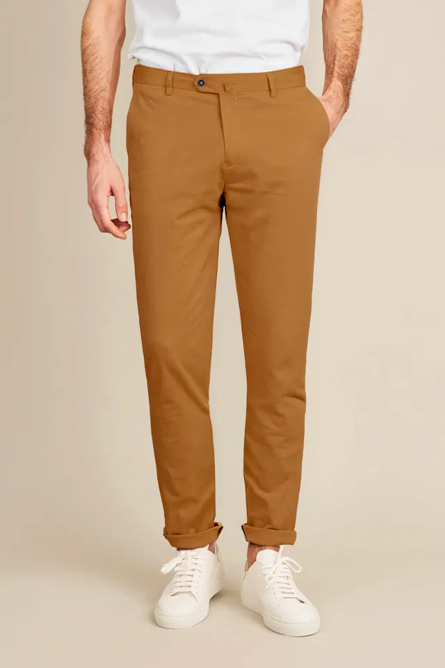 le-pantalon-chinos-homme-chino-aerien-cognac-coton-ete image 1