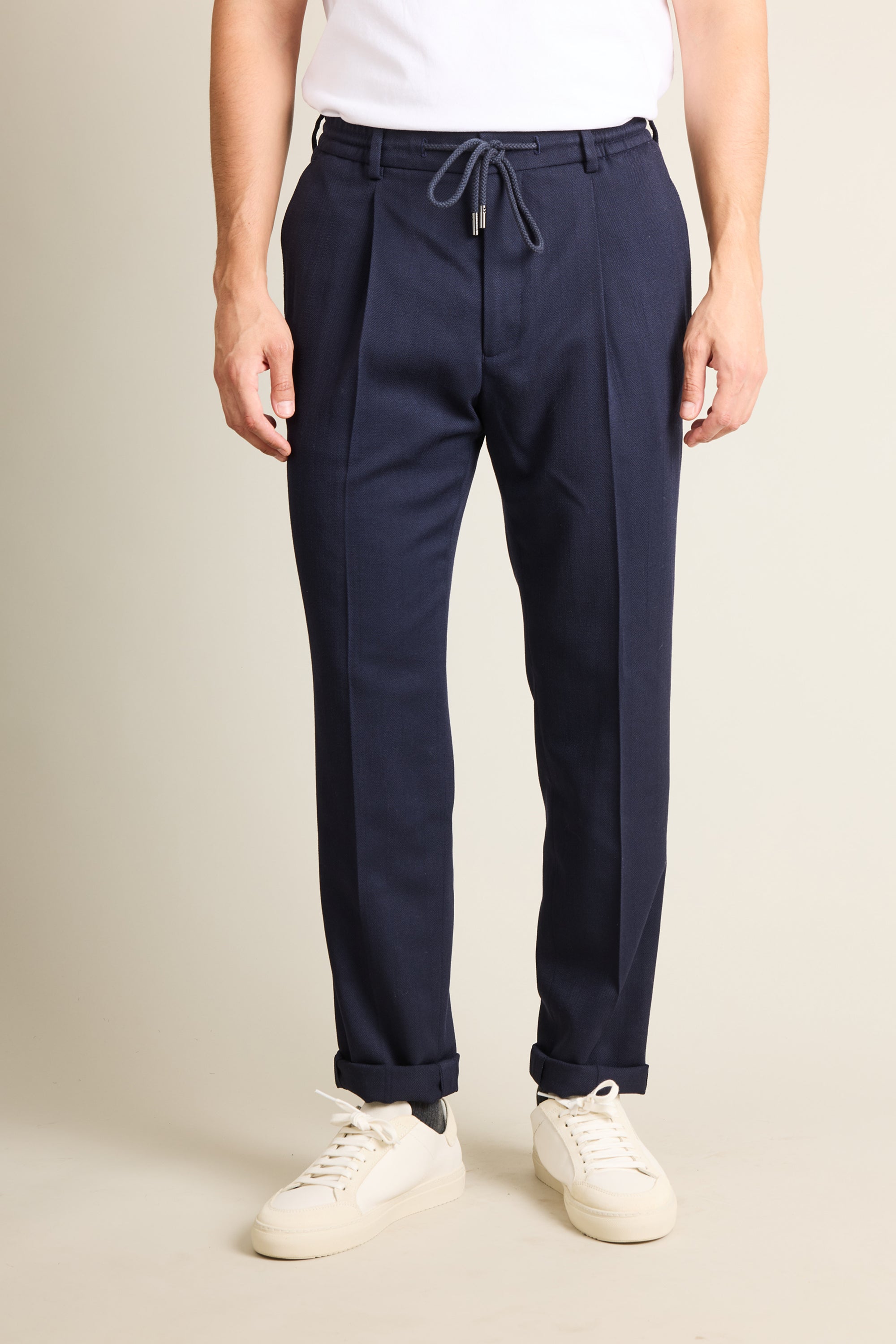 le-pantalon-jogging-homme-jogpant-chevron-bleu-marine-laine image 7