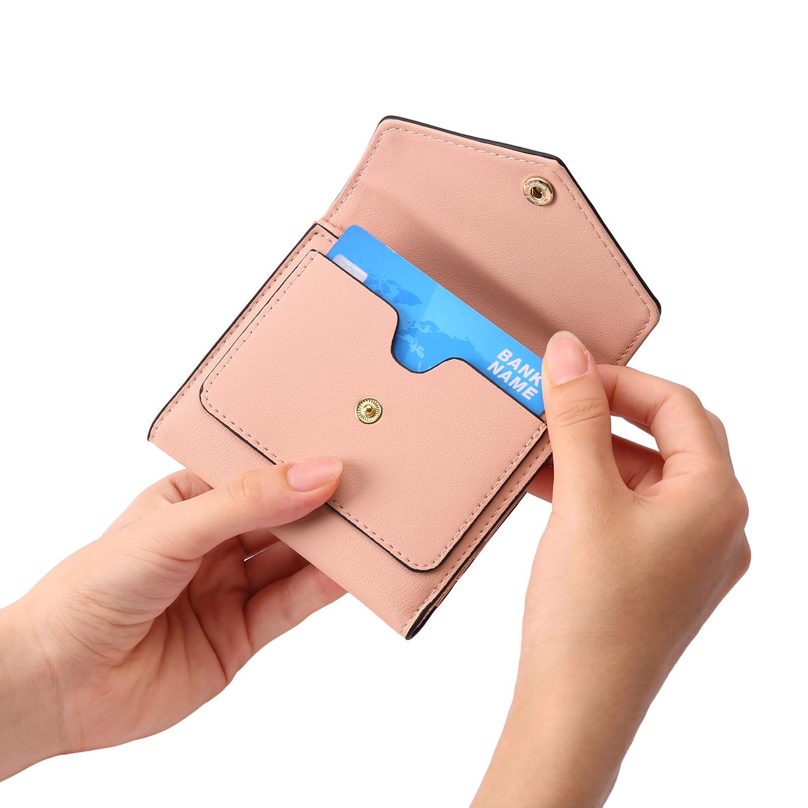 gaekeao-women-s-small-wallet-mini-portefeuille-femme-rose-rfid image 6