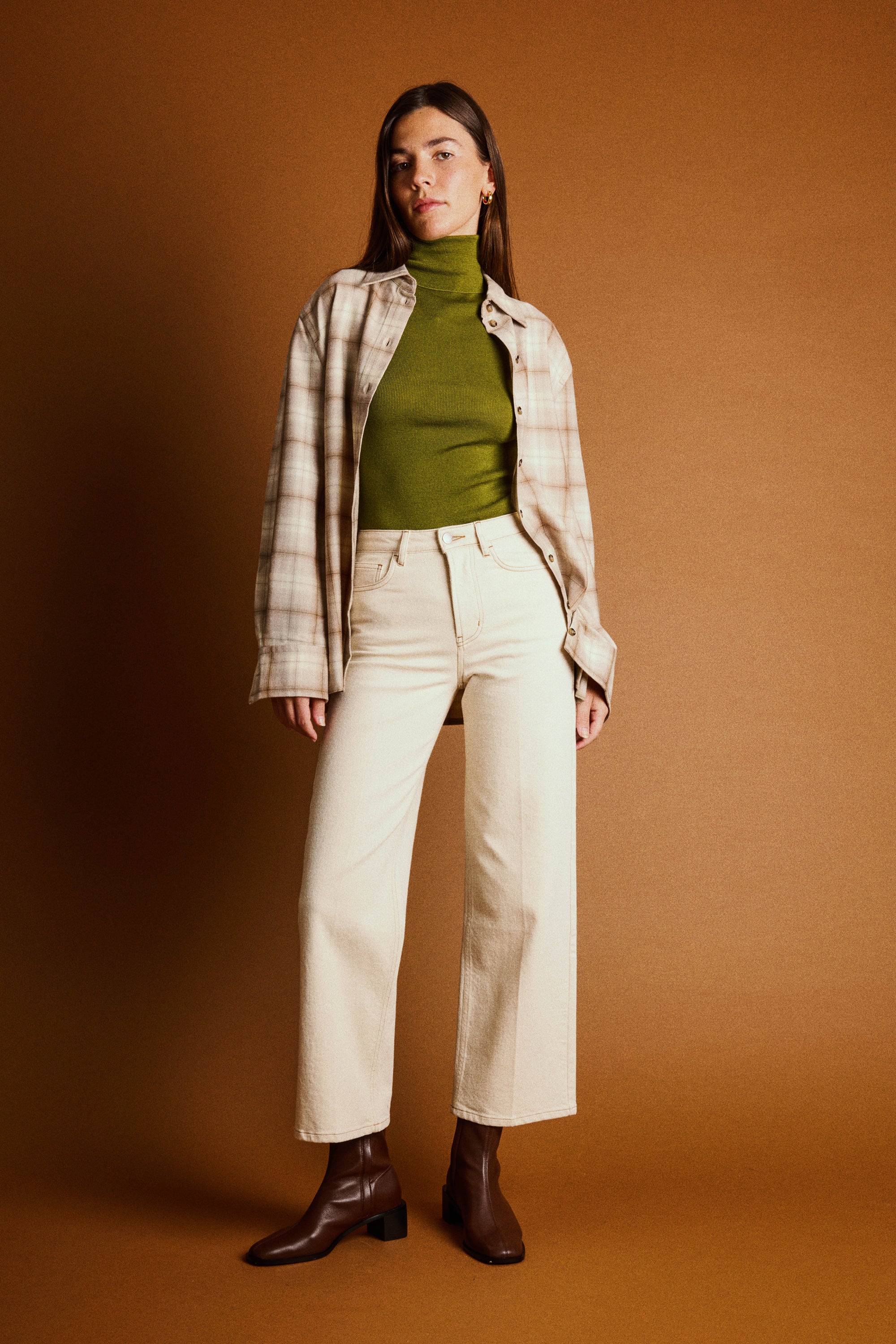 le-pantalon-flare-fm-lpwd-6-jean-cru-coton-stretch image 1