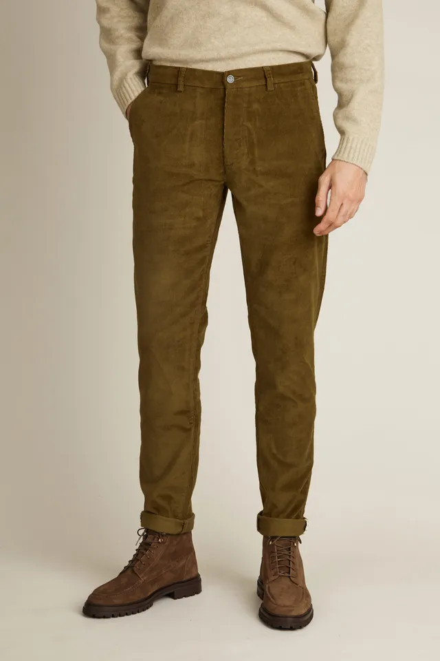 le-pantalon-chino-velours-bronze-pantalon-homme-coton-chaud image 1