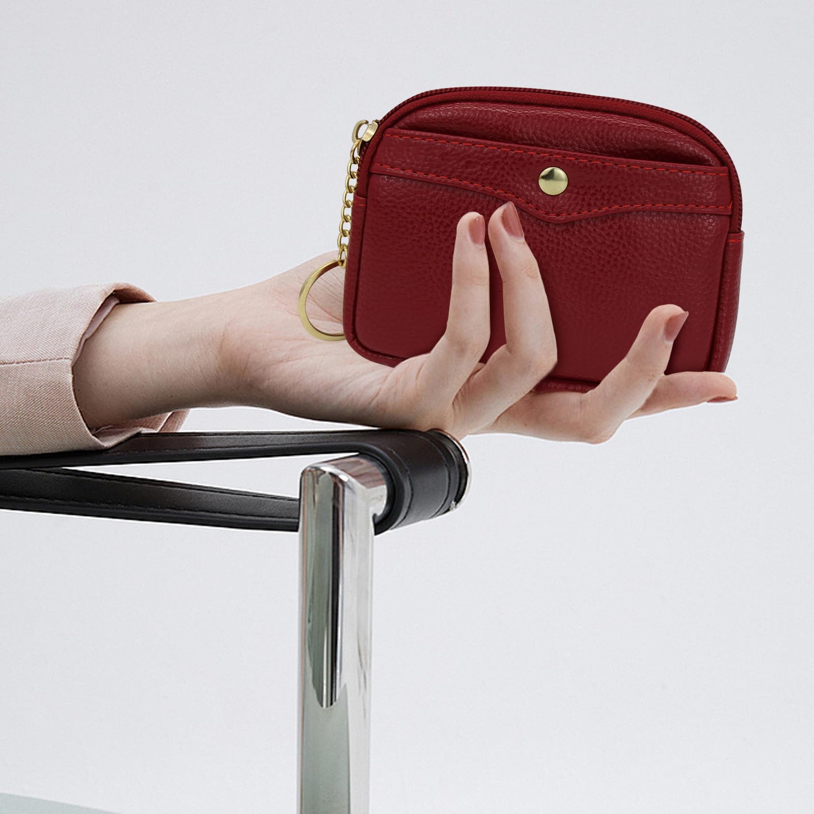 adistylinno-change-purse-porte-monnaie-rouge-zip-synth-tique image 6